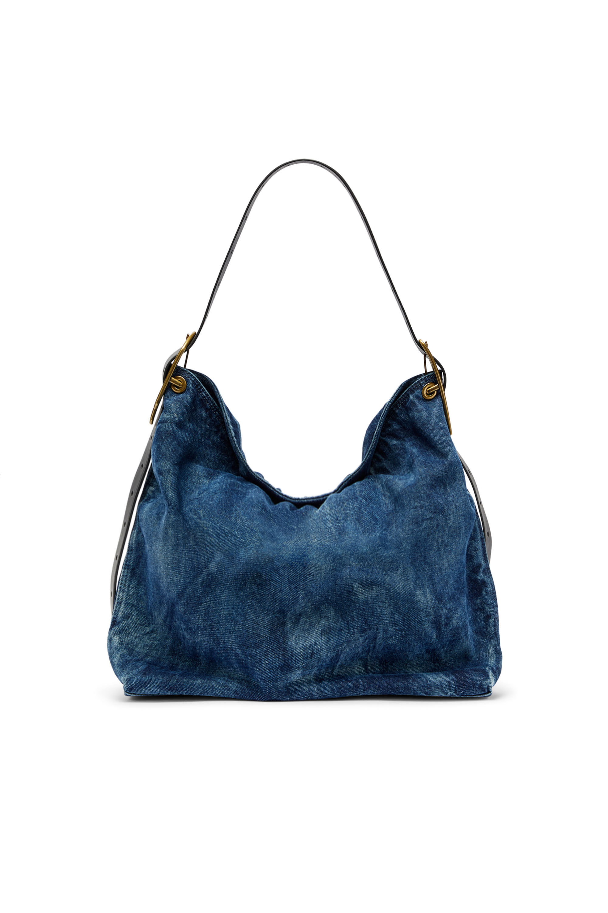 Women's D-Line-Denim hobo bag | Blue | Diesel {{Country}}