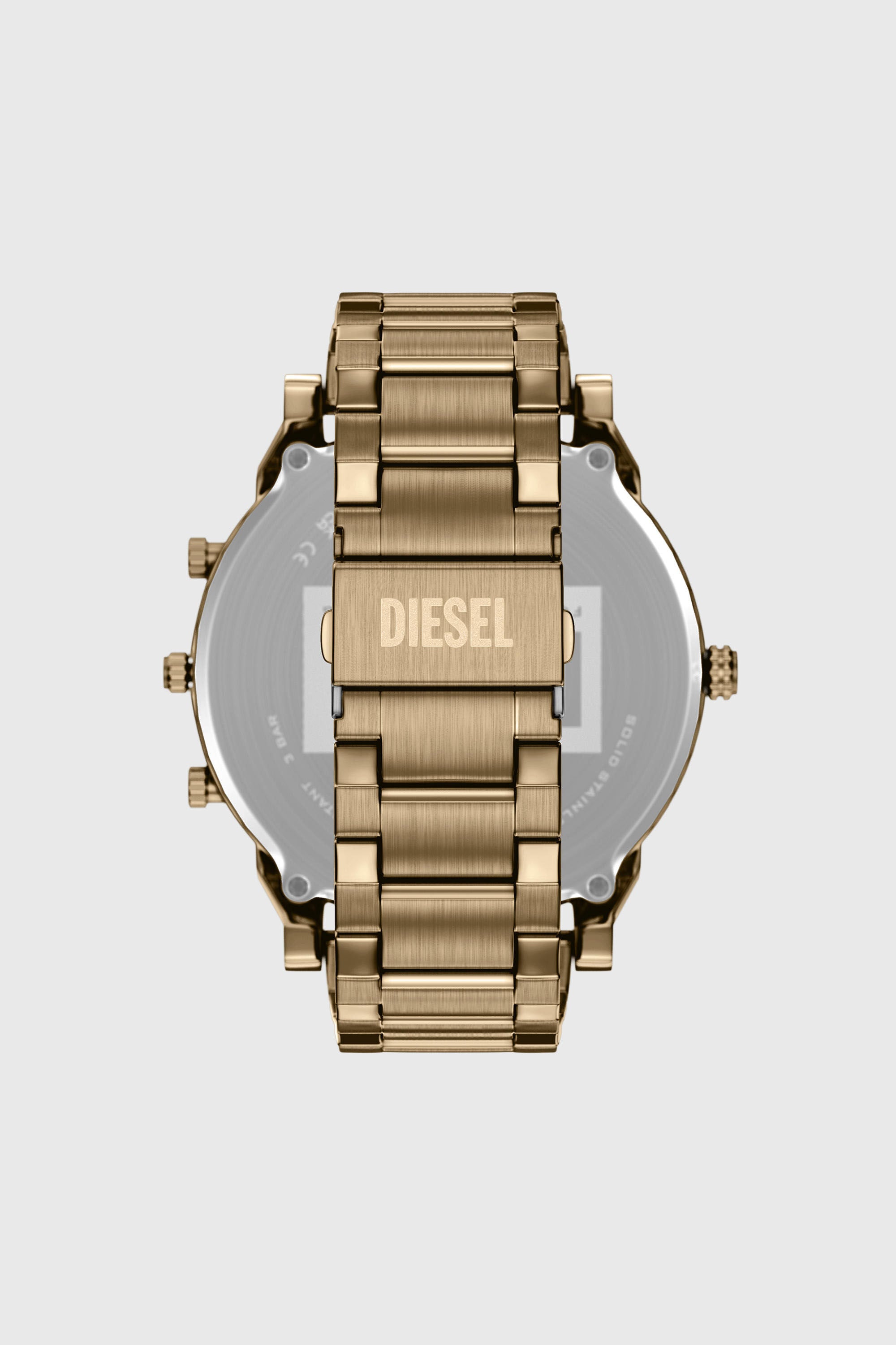 Diesel - DZ7497 WATCH, Man's Mr. Daddy Slim date antique gold-tone stainless steel watch in Gold - 3