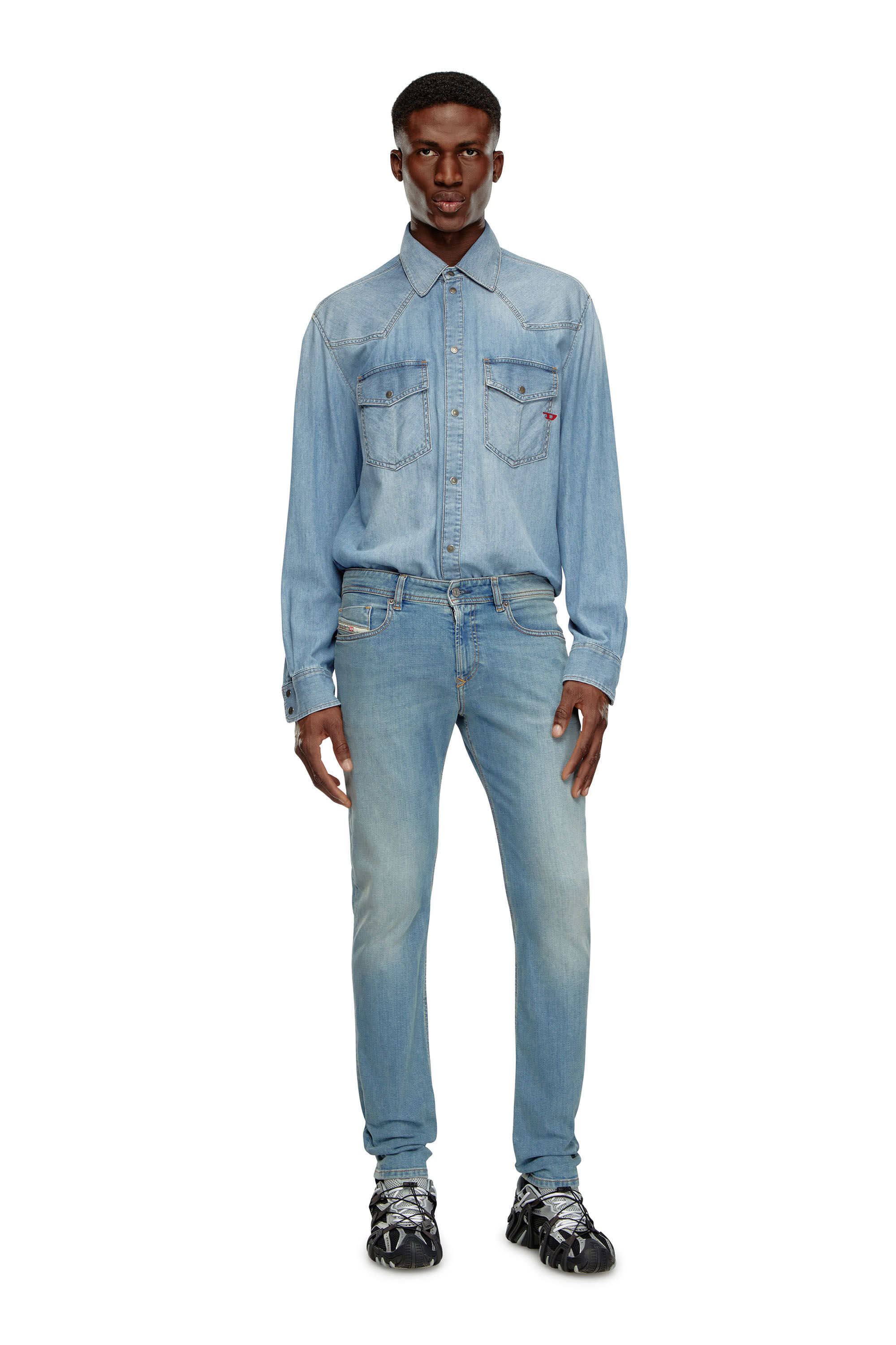 Diesel - Man's Skinny Jeans 1979 Sleenker 09J16, Light Blue - 1