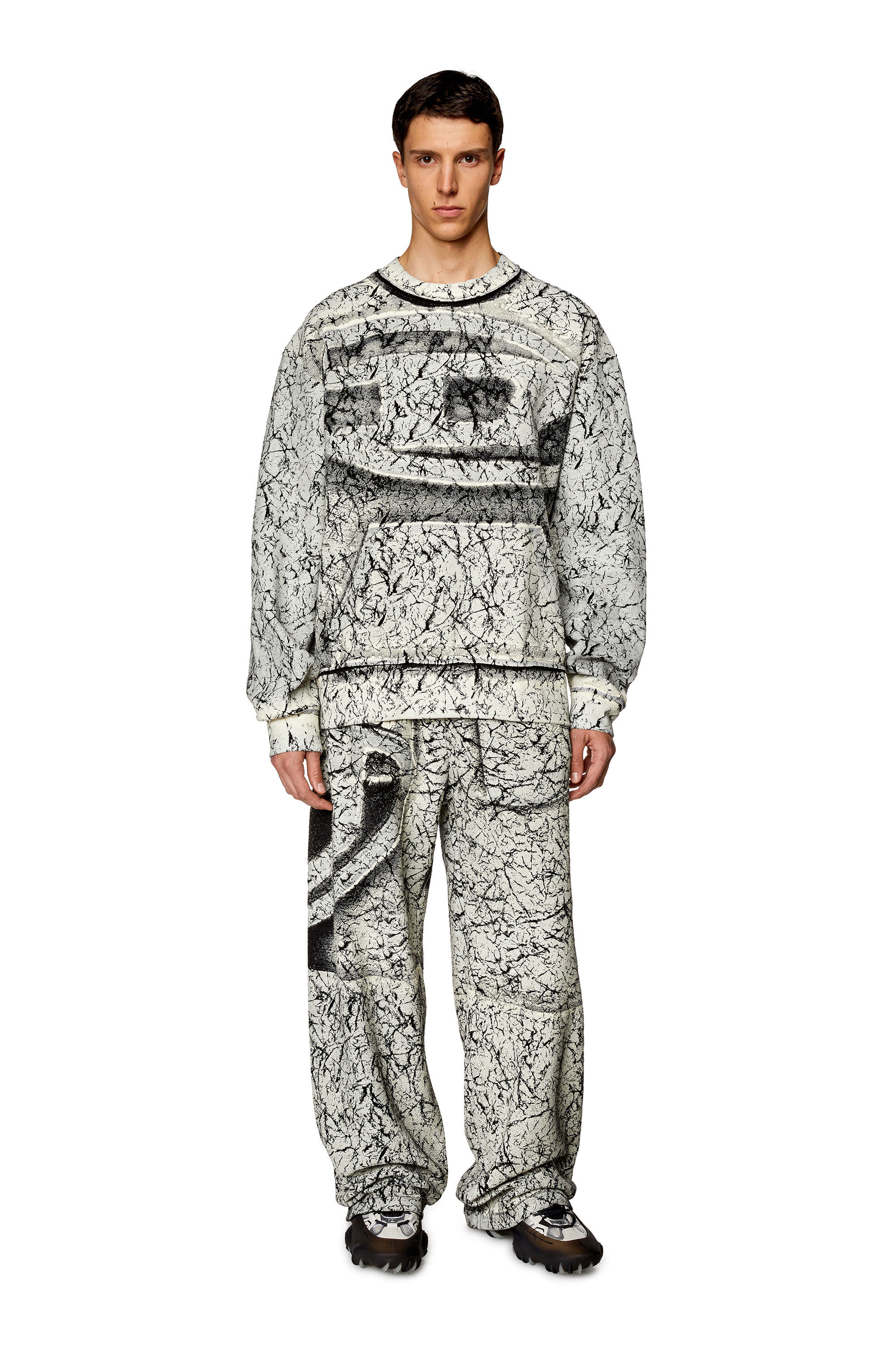 Diesel - P-MARKOVAL, Man Track pants with cracked coating in Multicolor - Image 4