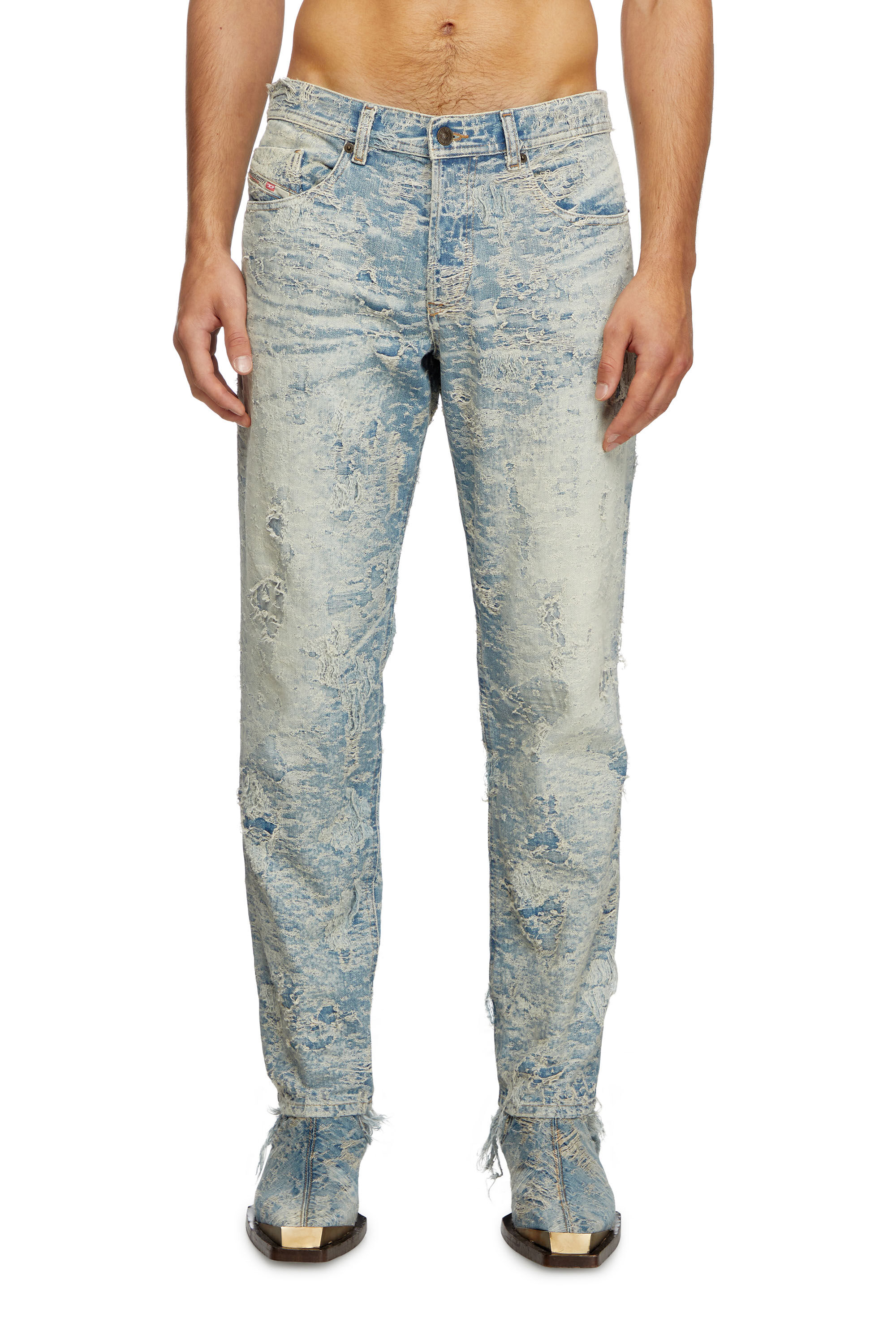 Diesel - Man Tapered Jeans 2023 D-Finitive 007Z7, Light Blue - Image 3