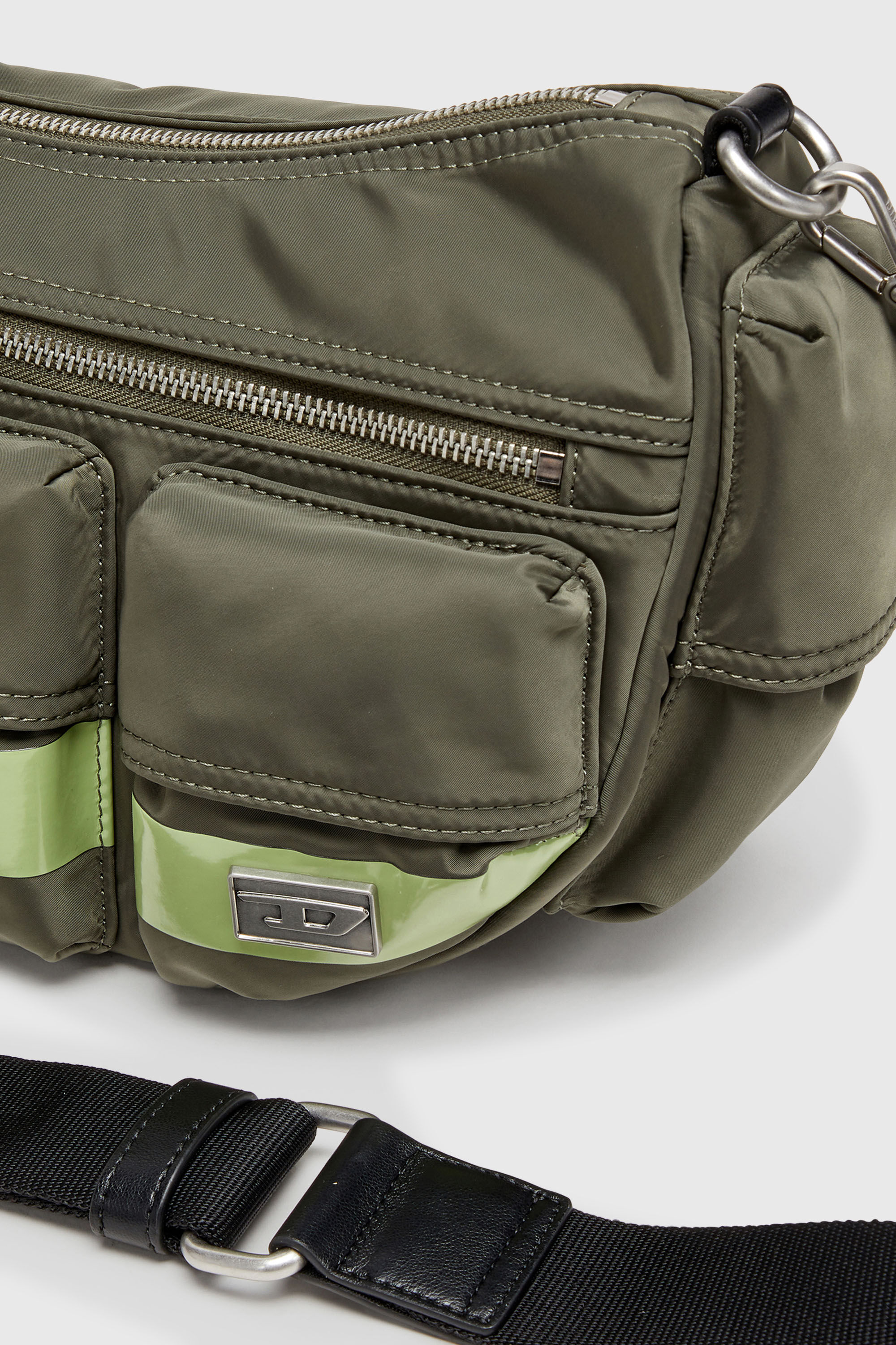 Diesel - MULTI-PKTS SHOULDER BAG X, Unisex's Multi-Pkts - Shoulder bag with color-block design in Green/Yellow - 5