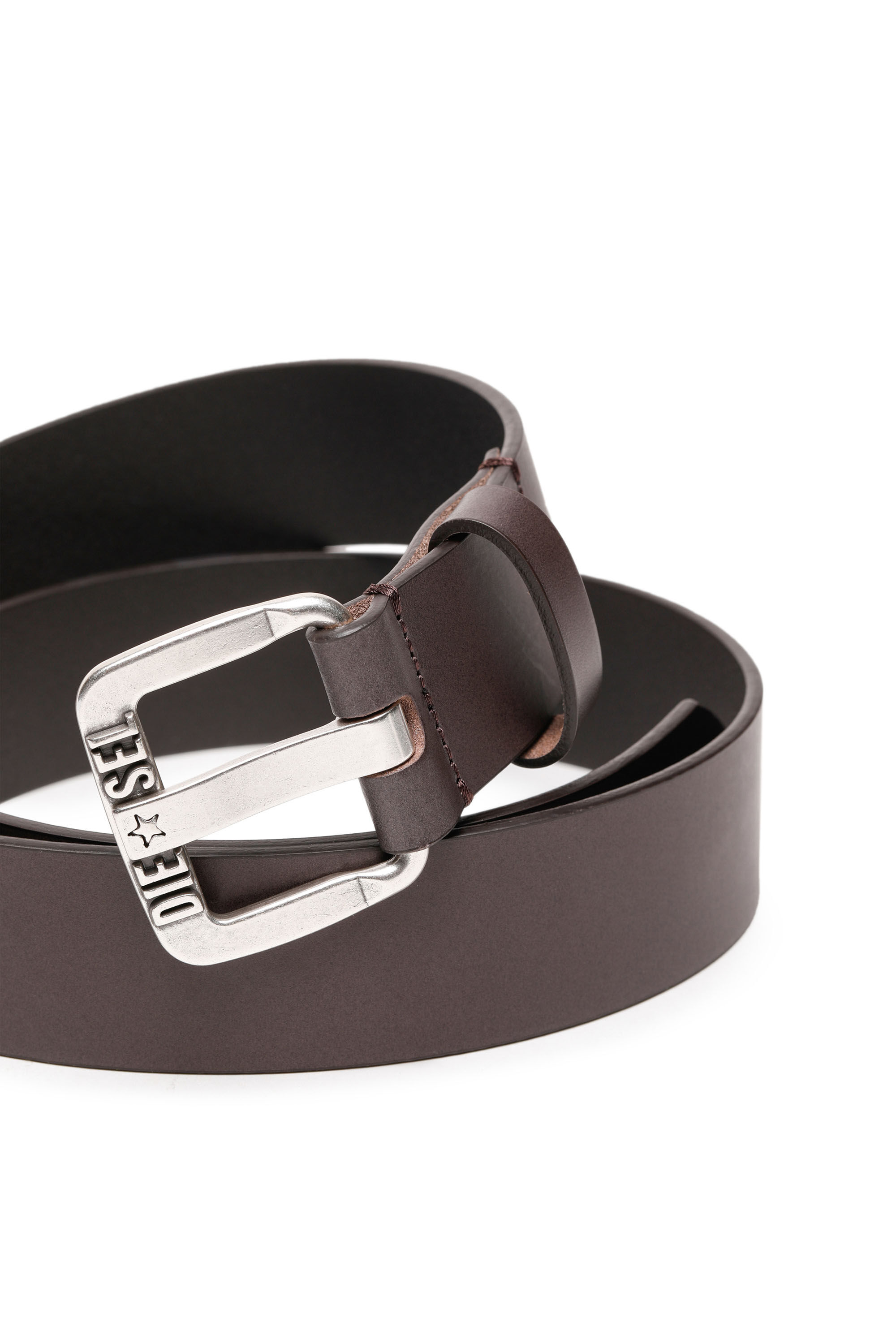 Diesel B-STAR leather belt - Chocolate Brown — GLOBAL ATOMIC