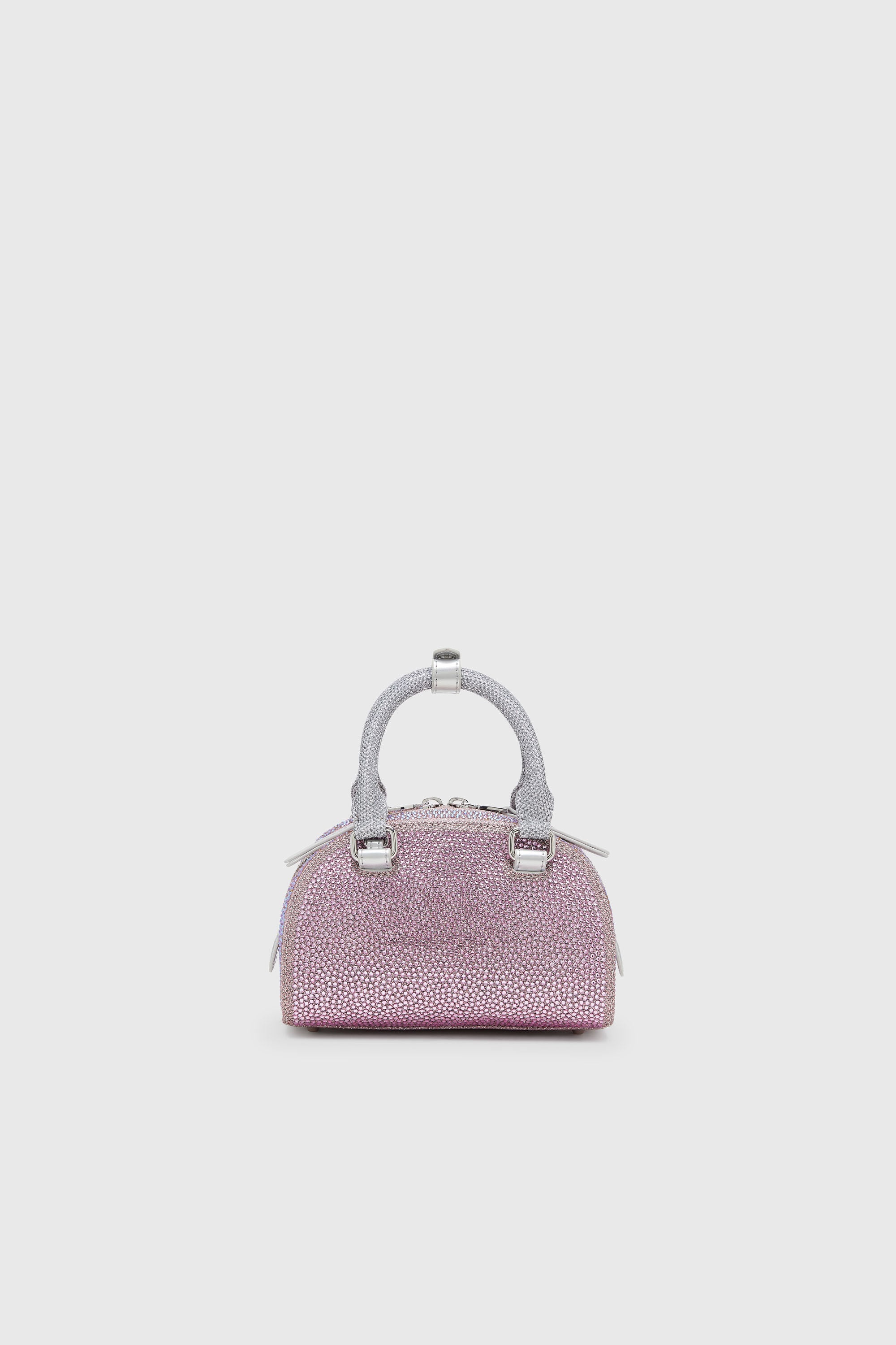 Diesel - 1DR DOME CROSSBODY, Woman's 1DR Dome - Small bowling bag in crystal Lurex in Pink - 3