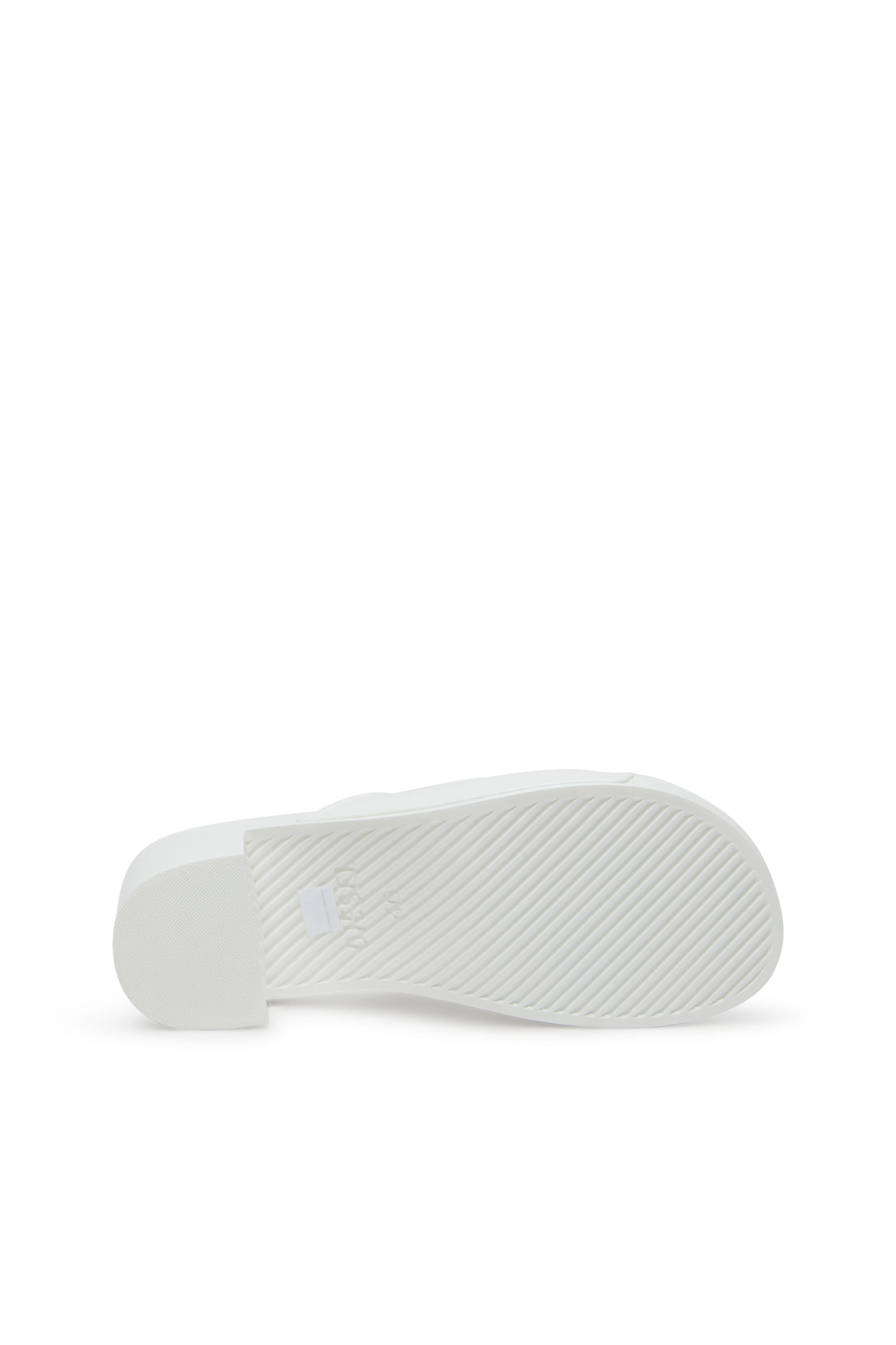 Diesel - SA-BONNIE, Woman's Sa-Bonnie-Heeled rubber slides with cut-out logo in White - 5