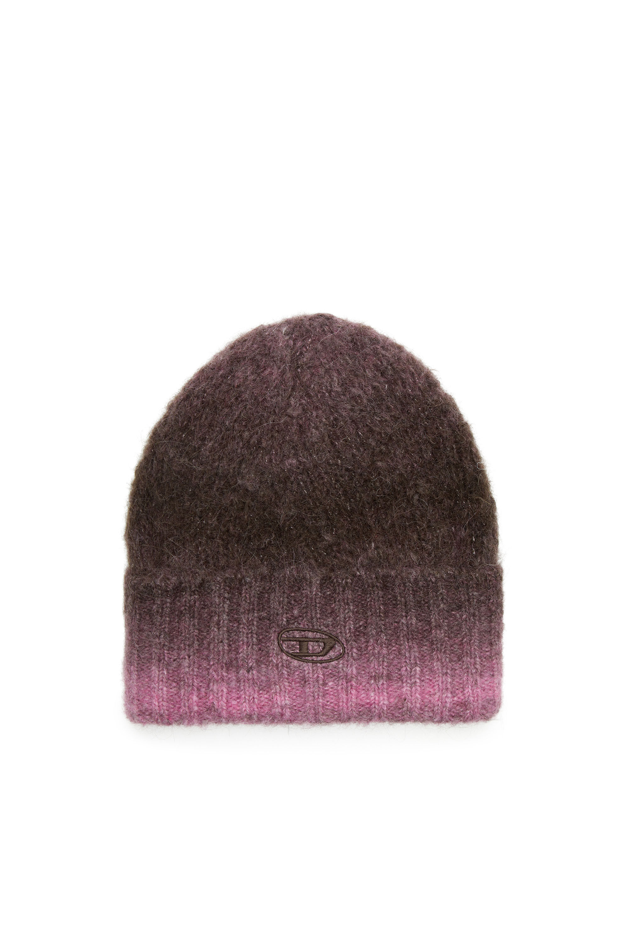 Diesel - K-PELO, Unisex Alpaca beanie with Oval D embroidery in Violet - Image 1