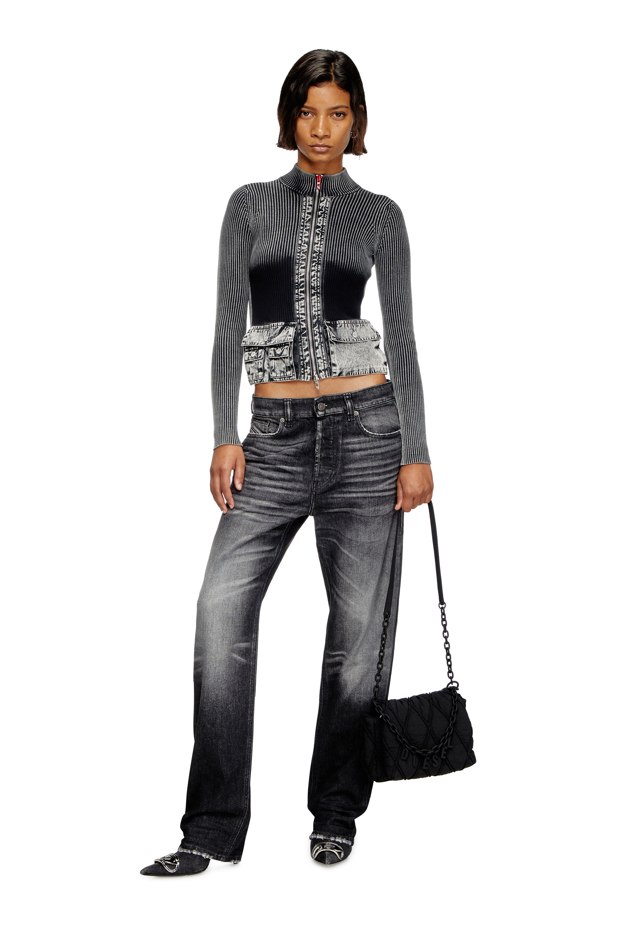 Women's Charm-D S-Small shoulder bag in quilted nylon