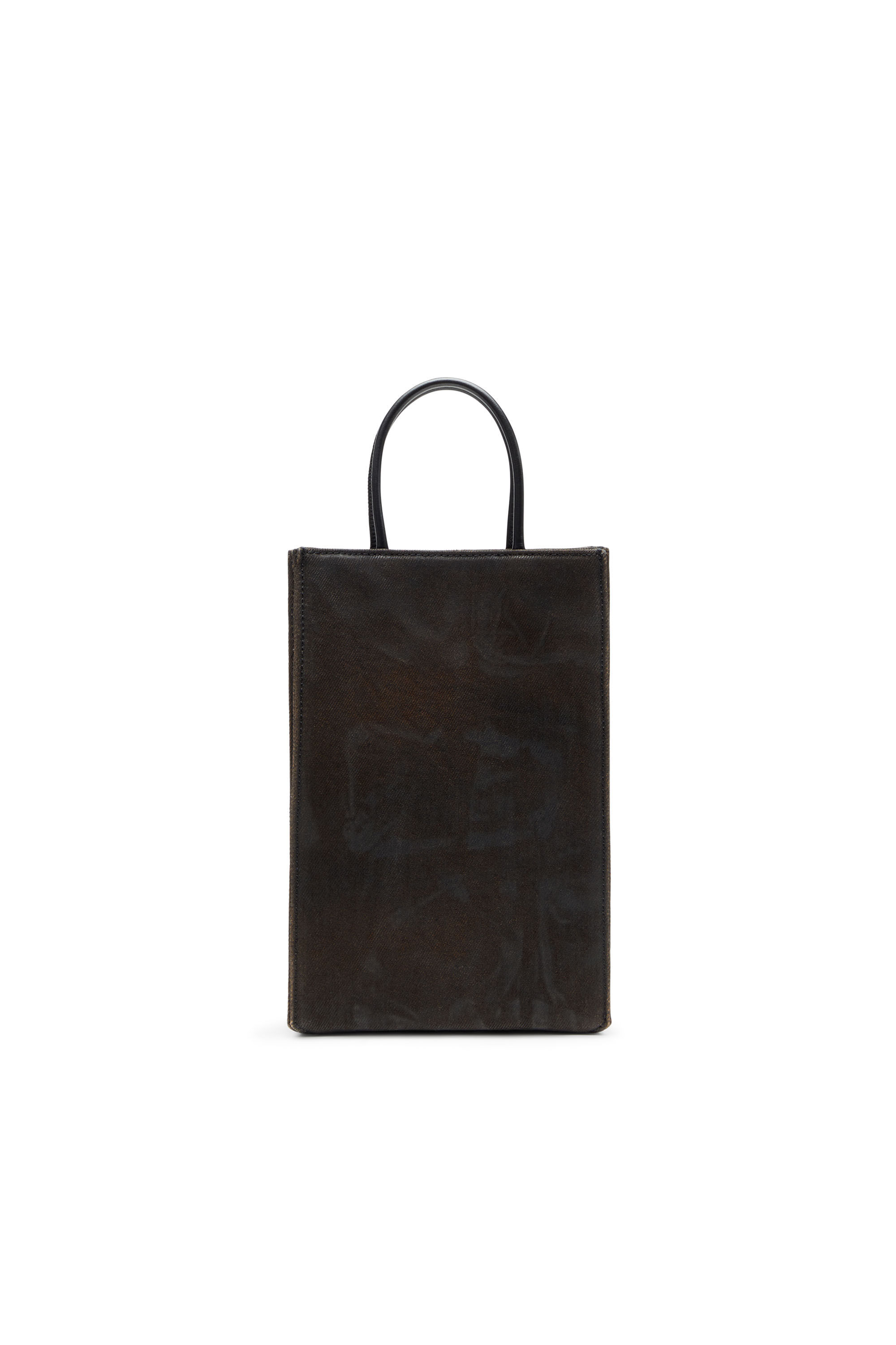 Diesel - LES SHOPPERS SHOPPER M X, Man's Les Shoppers-Tote bag in coated flocked denim in Black - 3