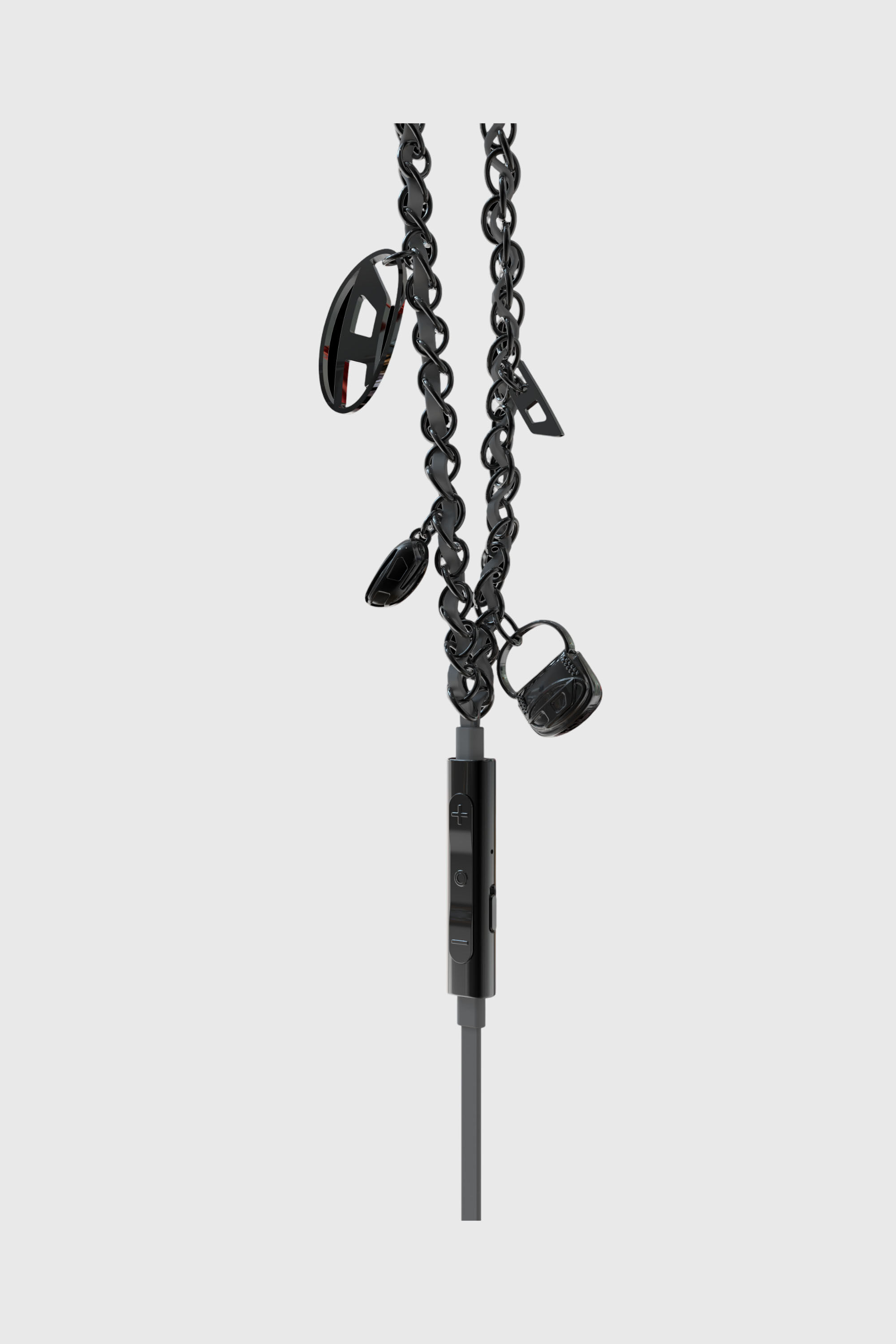 Women's Wired Earbuds and charms black | Black | Diesel {{Country}}