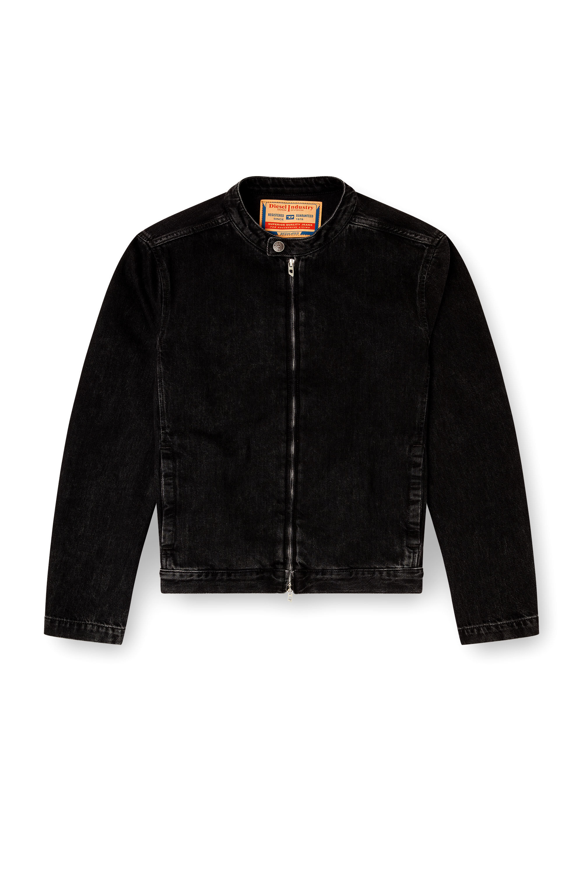 松*う様 DIESEL D-Glory ブラックデニムジャケット Mサイズ Men's Moto jacket in clean-wash denim | Black | Diesel KH
