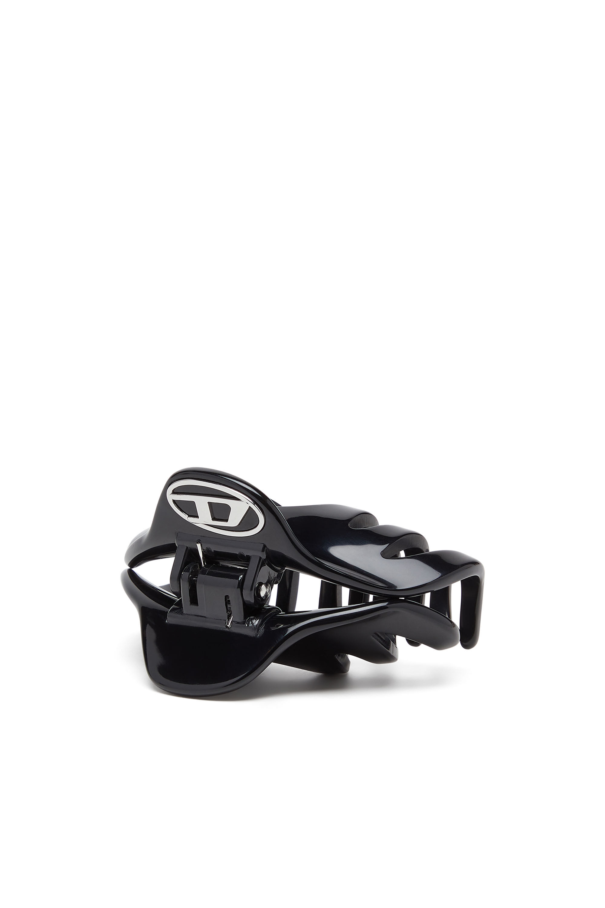 Diesel - TALON CLIP, Woman's Resin hair clip with Oval D logo in Black - 2