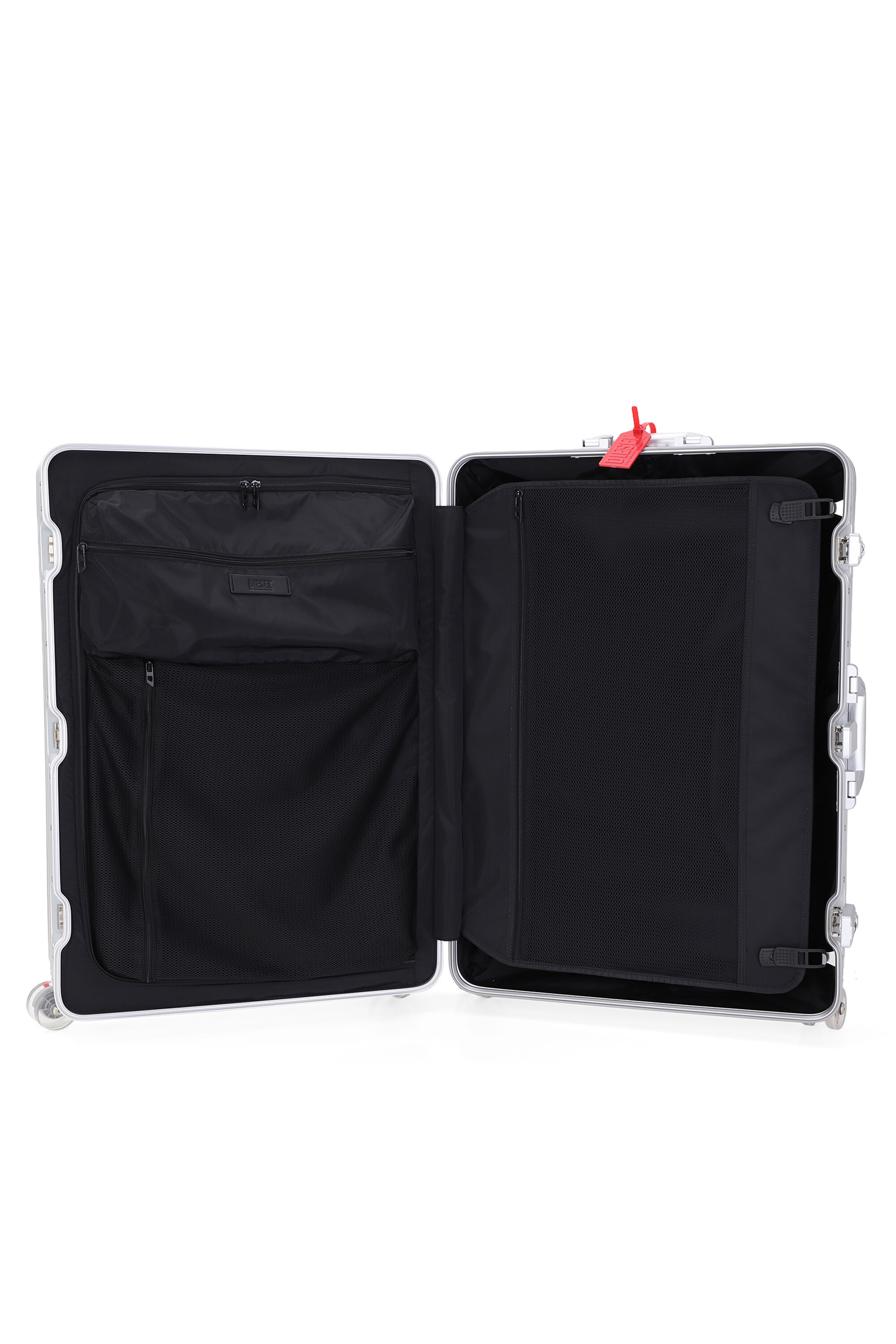 Diesel - DIESEL ALUMINUM TROLLEY- DSL002, Unisex's Aluminum suitcase size L in Silver - 4