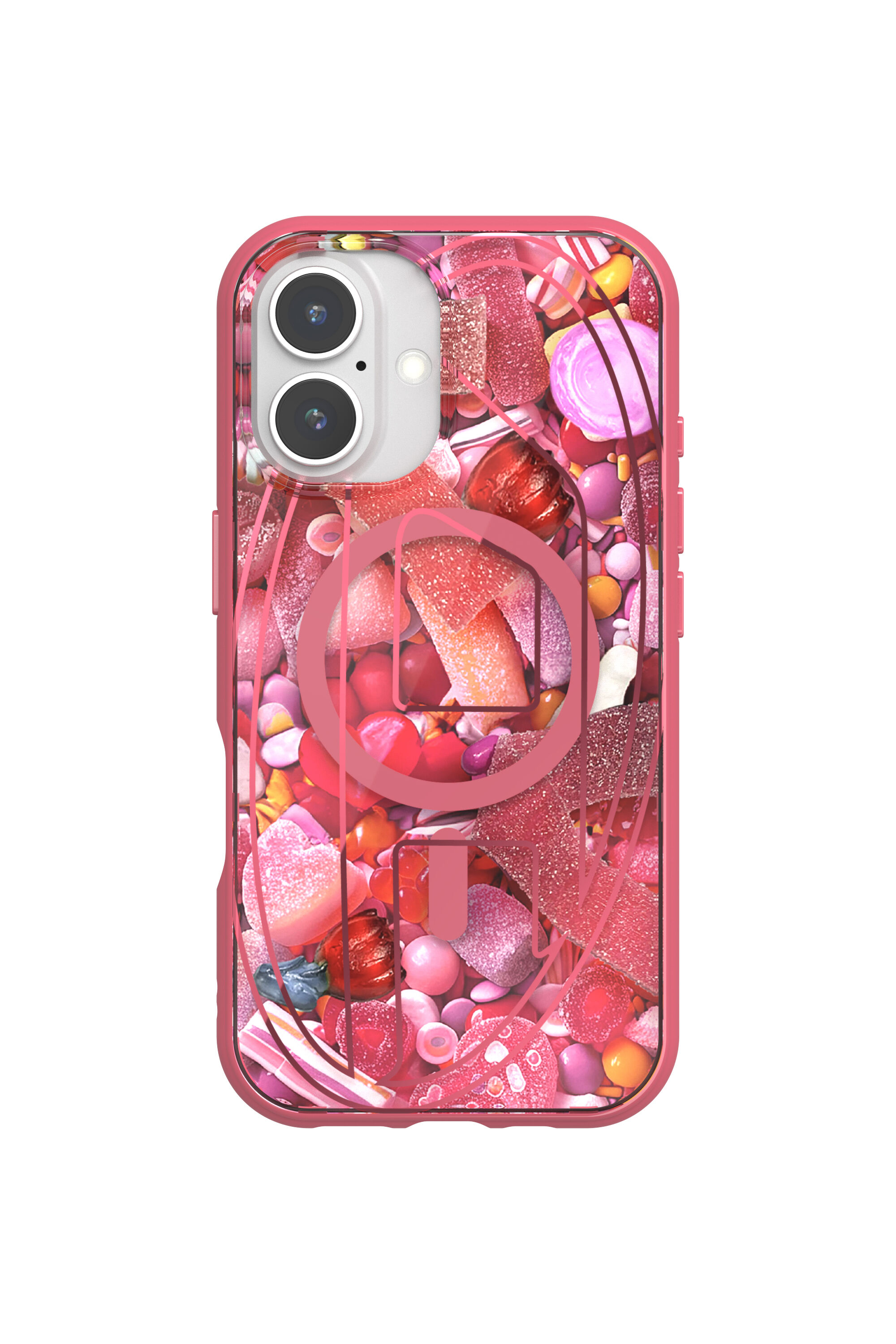 Women's Oval D Case with Magsafe iPhone 16 | Pink | Diesel {{Country}}