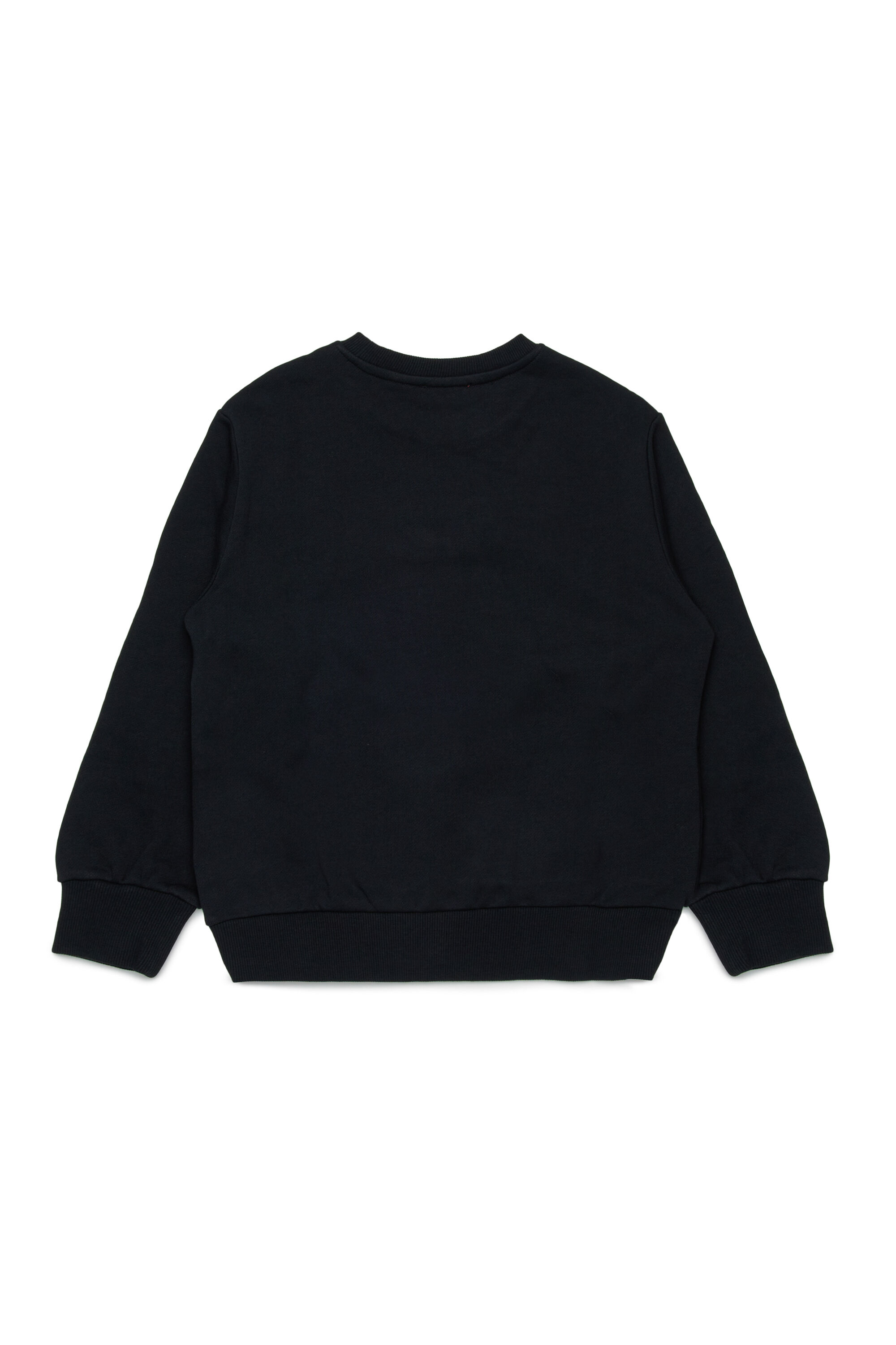 Diesel - SBOXTQ22 OVER, Man's Crew-neck cotton sweatshirt with Oval D logo in Black - 2