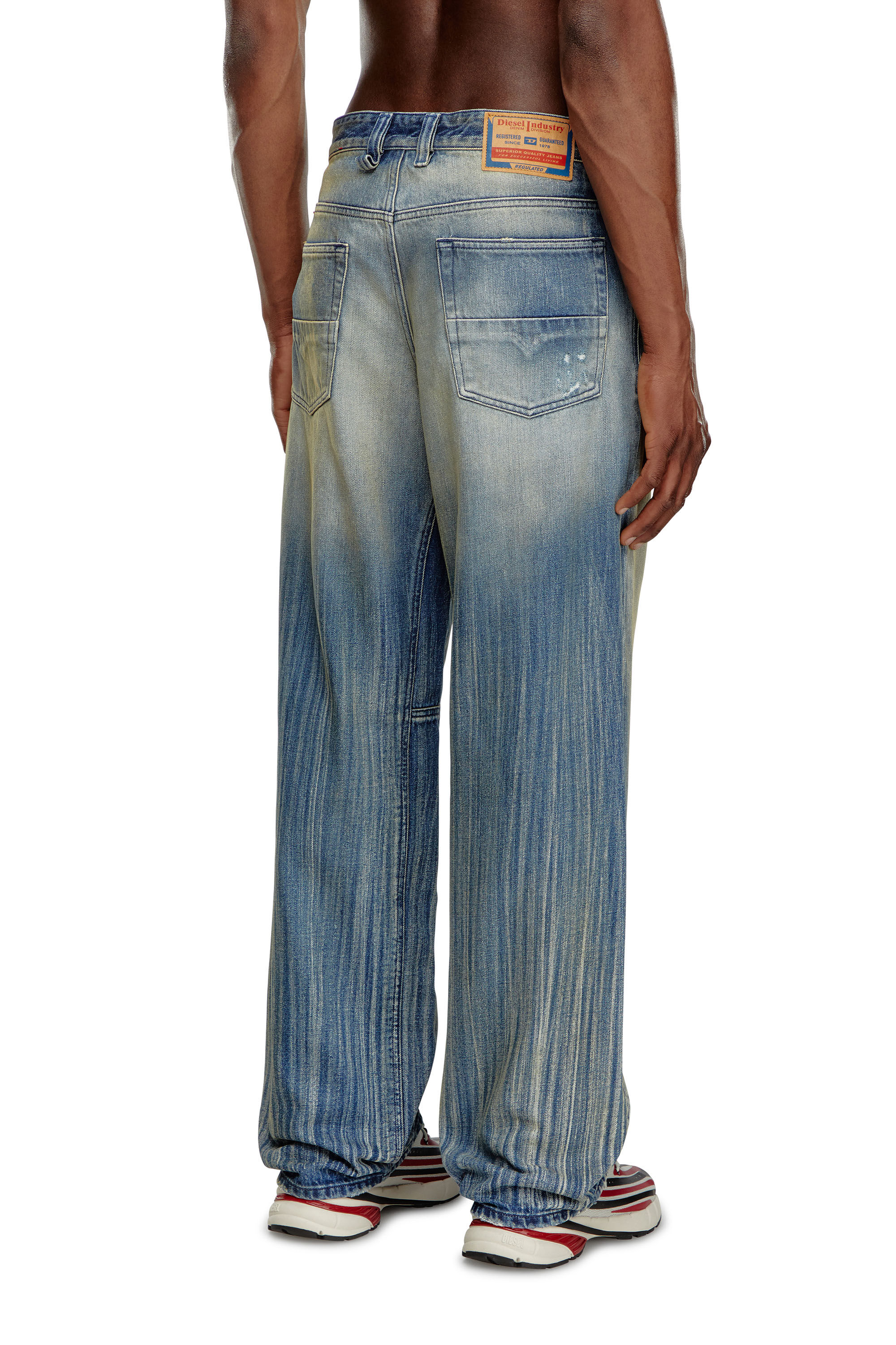 Diesel - Man Straight Jeans 2001 D-Macro 09I97, Medium blue - Image 4