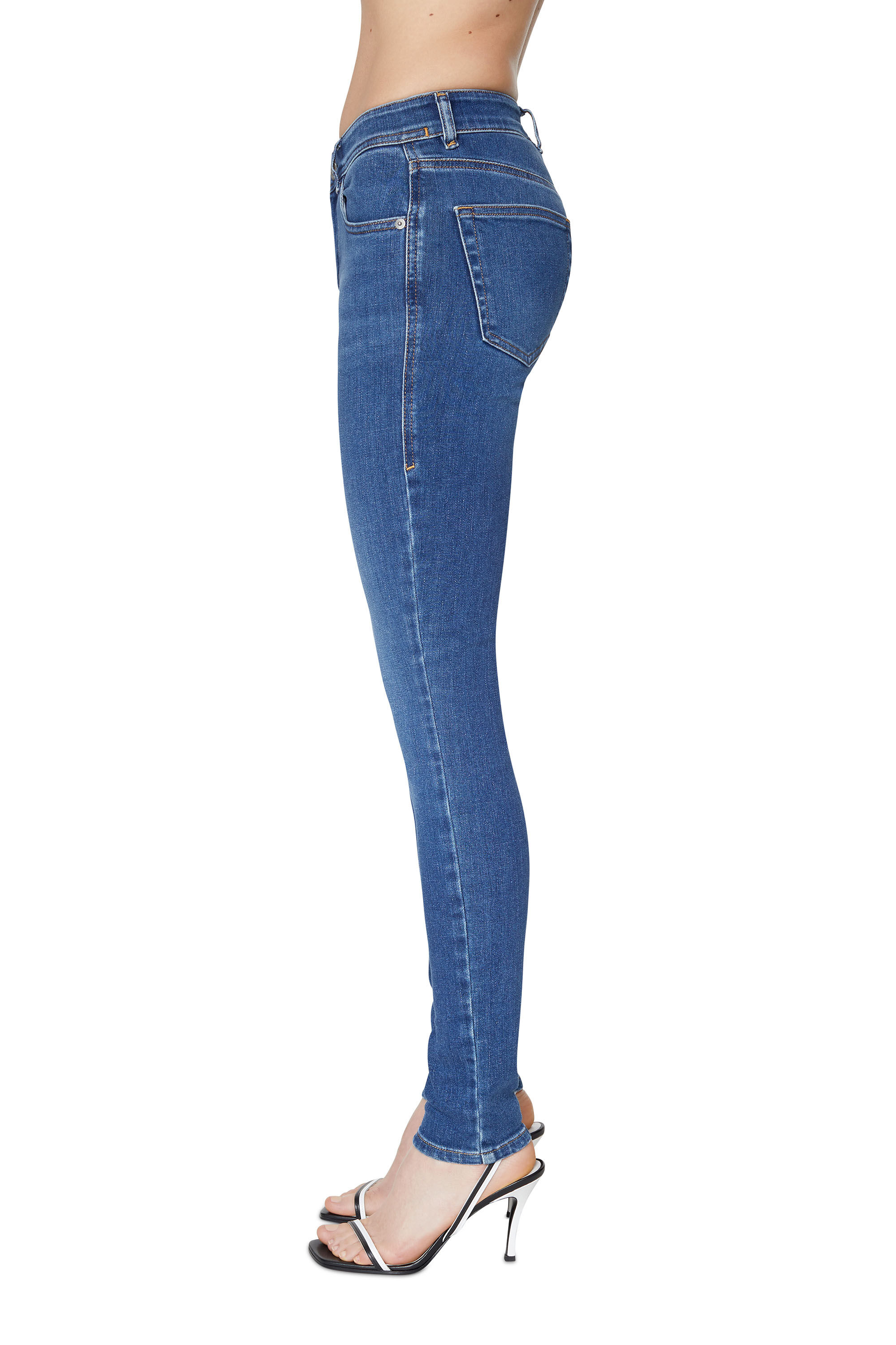 Diesel - Super skinny Jeans 2017 Slandy 09C21, Medium blue - Image 5