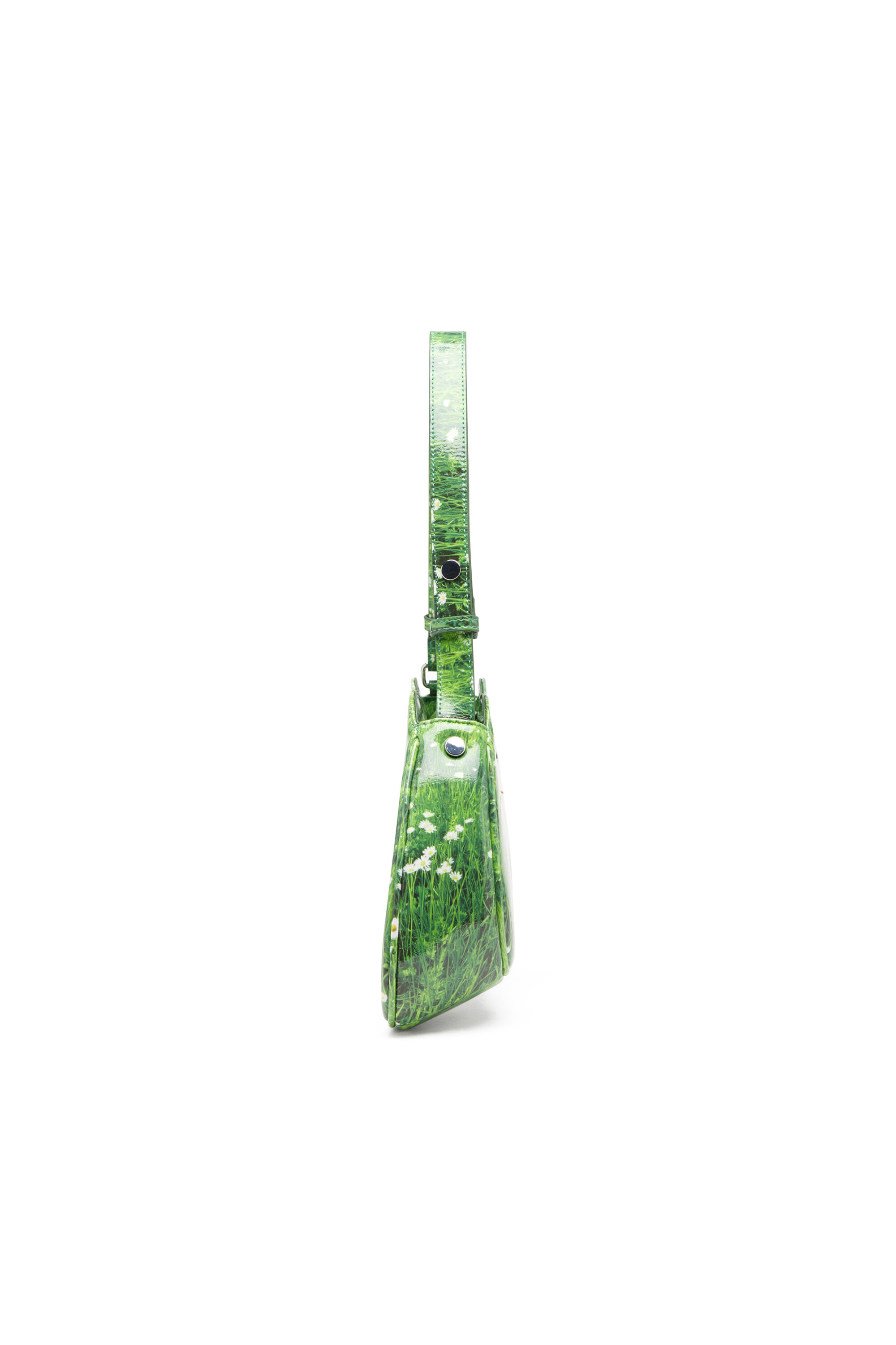 Diesel - PLAY SHOULDER, Woman's Play-Glossy shoulder bag with print in Green - 4