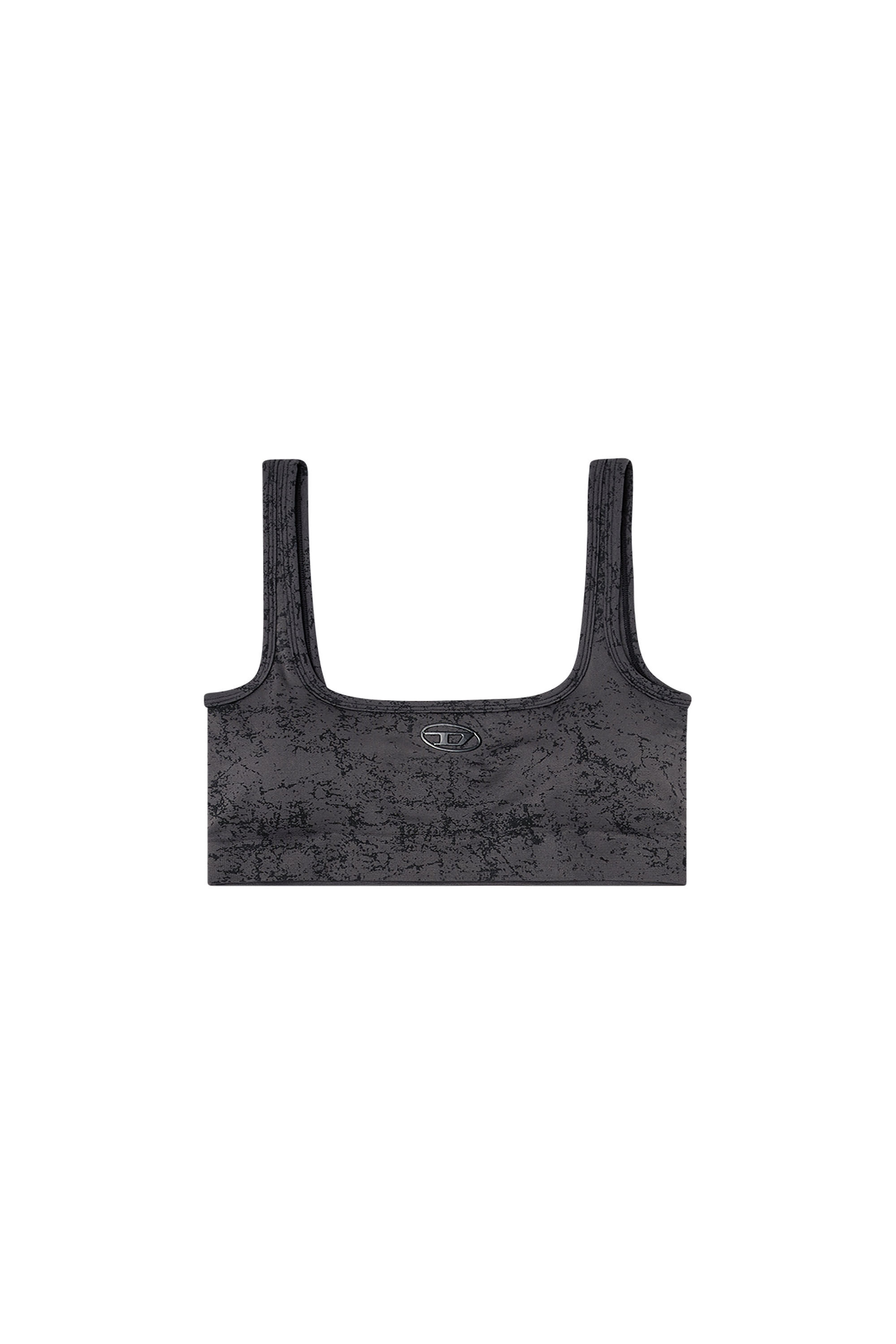 Diesel - HELLA-UTLT, Woman's Sports bra with utilitarian print in Dark grey - 2