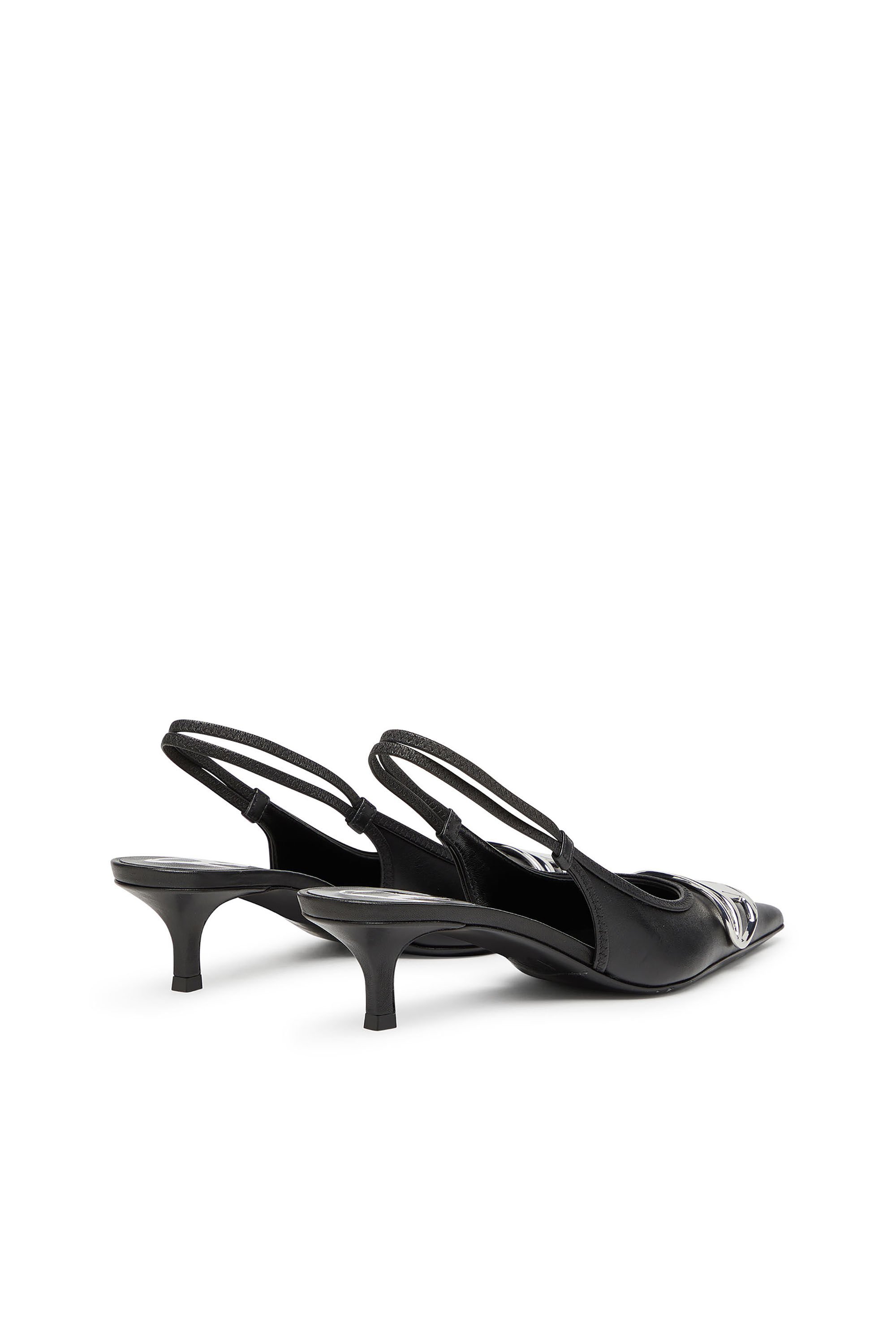 Diesel - D-VENUS SB 40, Woman's Slingback pumps in nappa leather in Black - 3