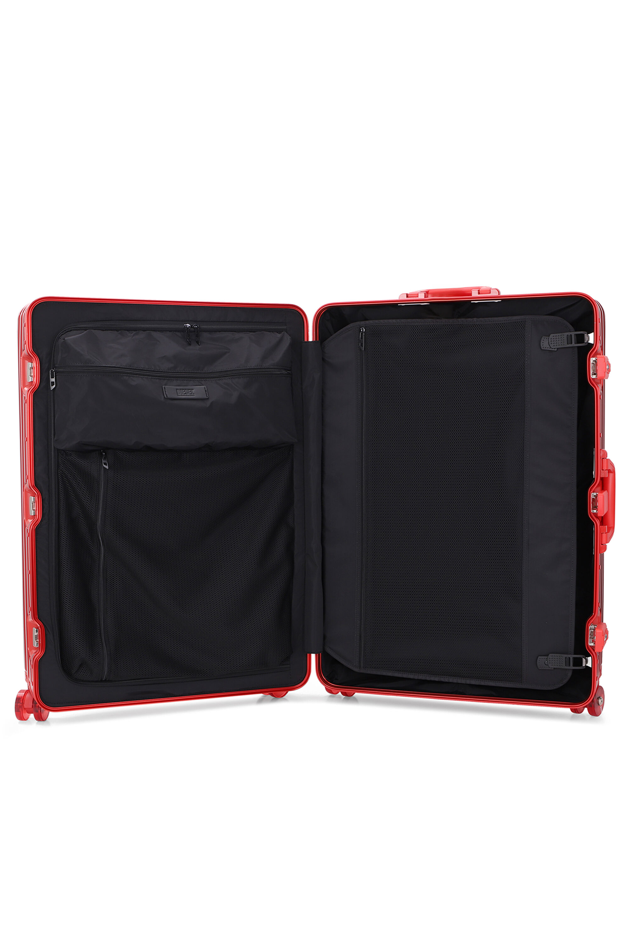 Diesel - DIESEL ALUMINUM TROLLEY- DSL002, Unisex's Aluminum suitcase size L in Red - 3