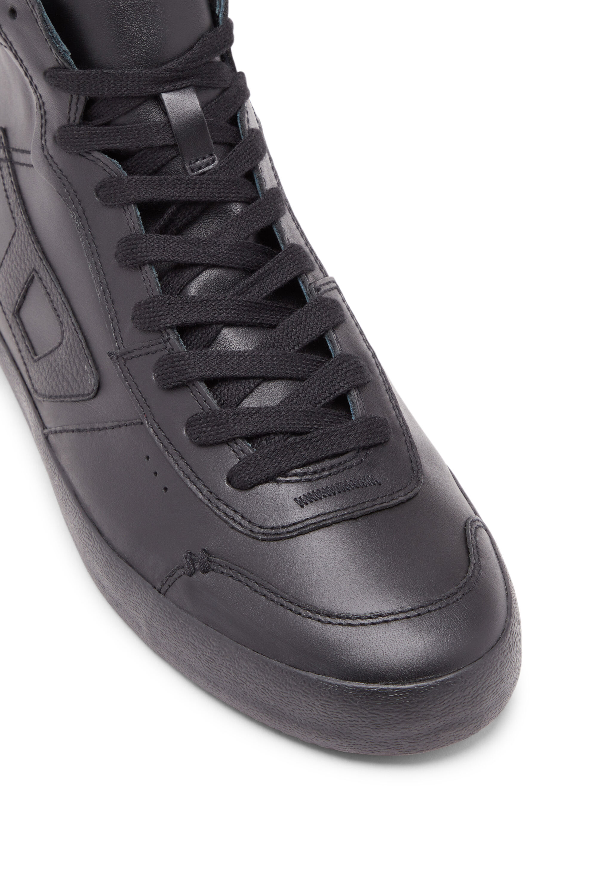 Diesel - S-LEROJI MID, Man S-Leroji Mid-Leather high-top sneakers in Black - Image 6