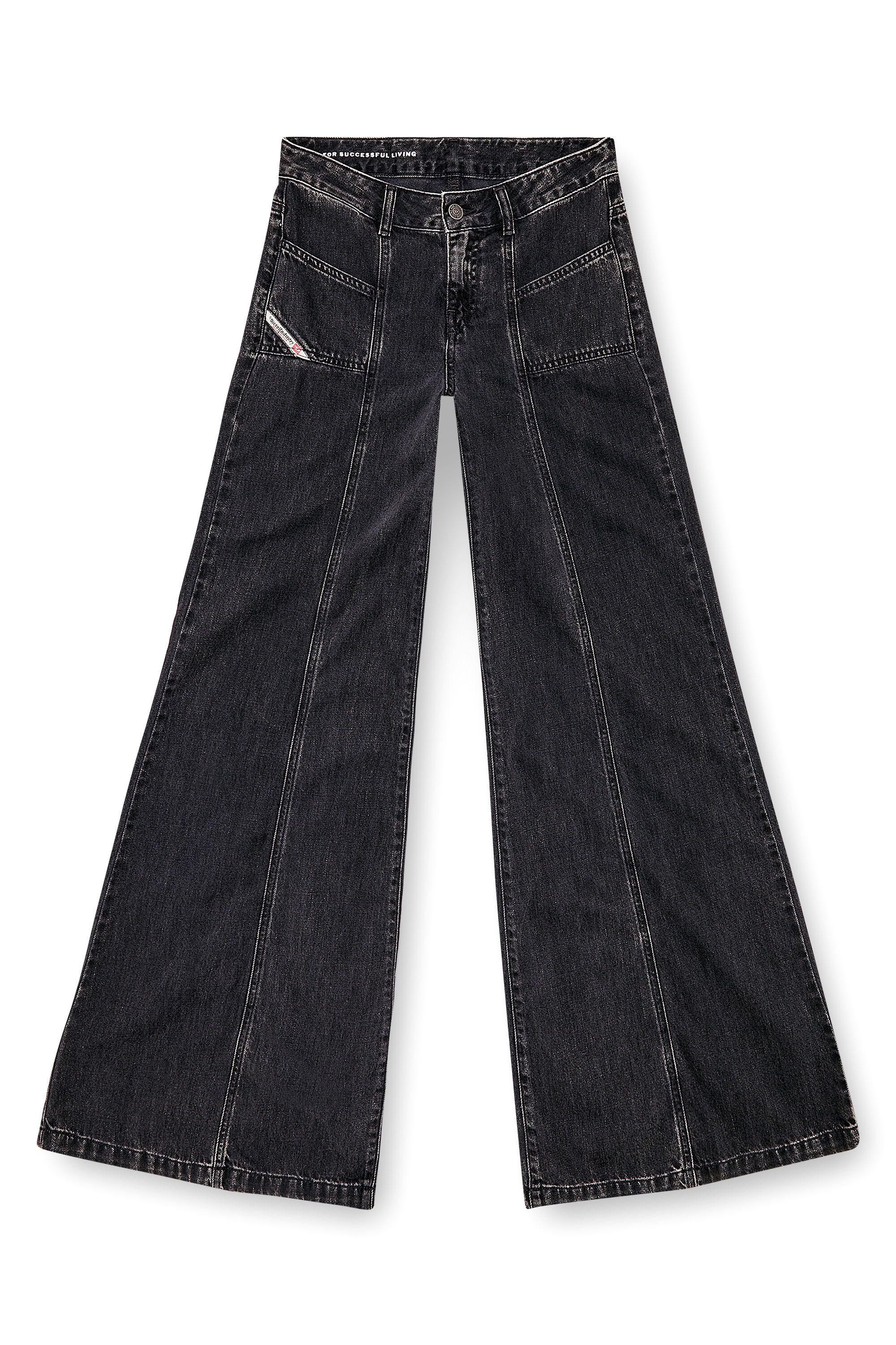 Diesel - Woman's Flare Jeans D-Akii 068HN, Black/Dark grey - 2