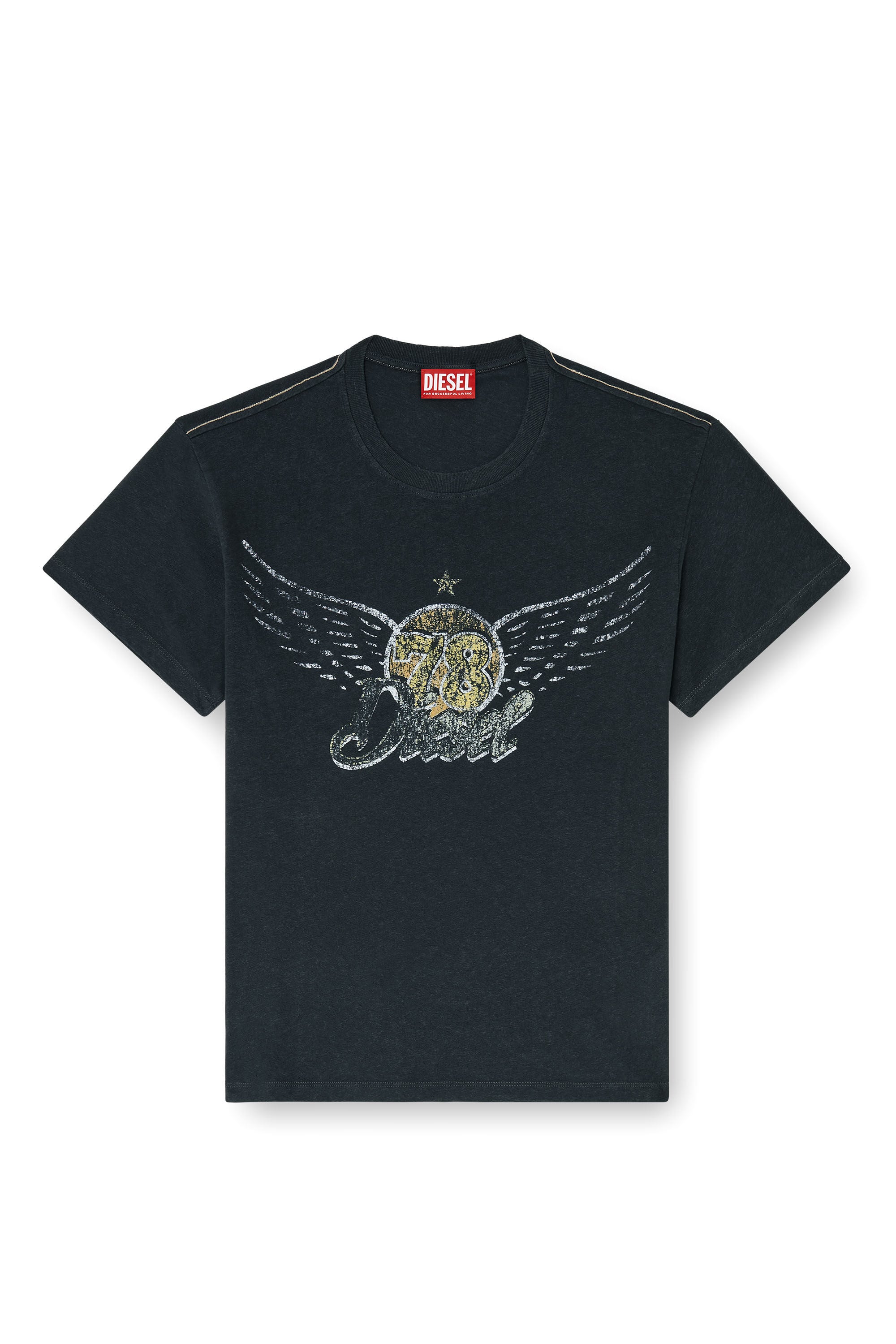 Diesel - T-GERIO-A, Man's Cotton-hemp T-shirt with concert graphics in null - 2