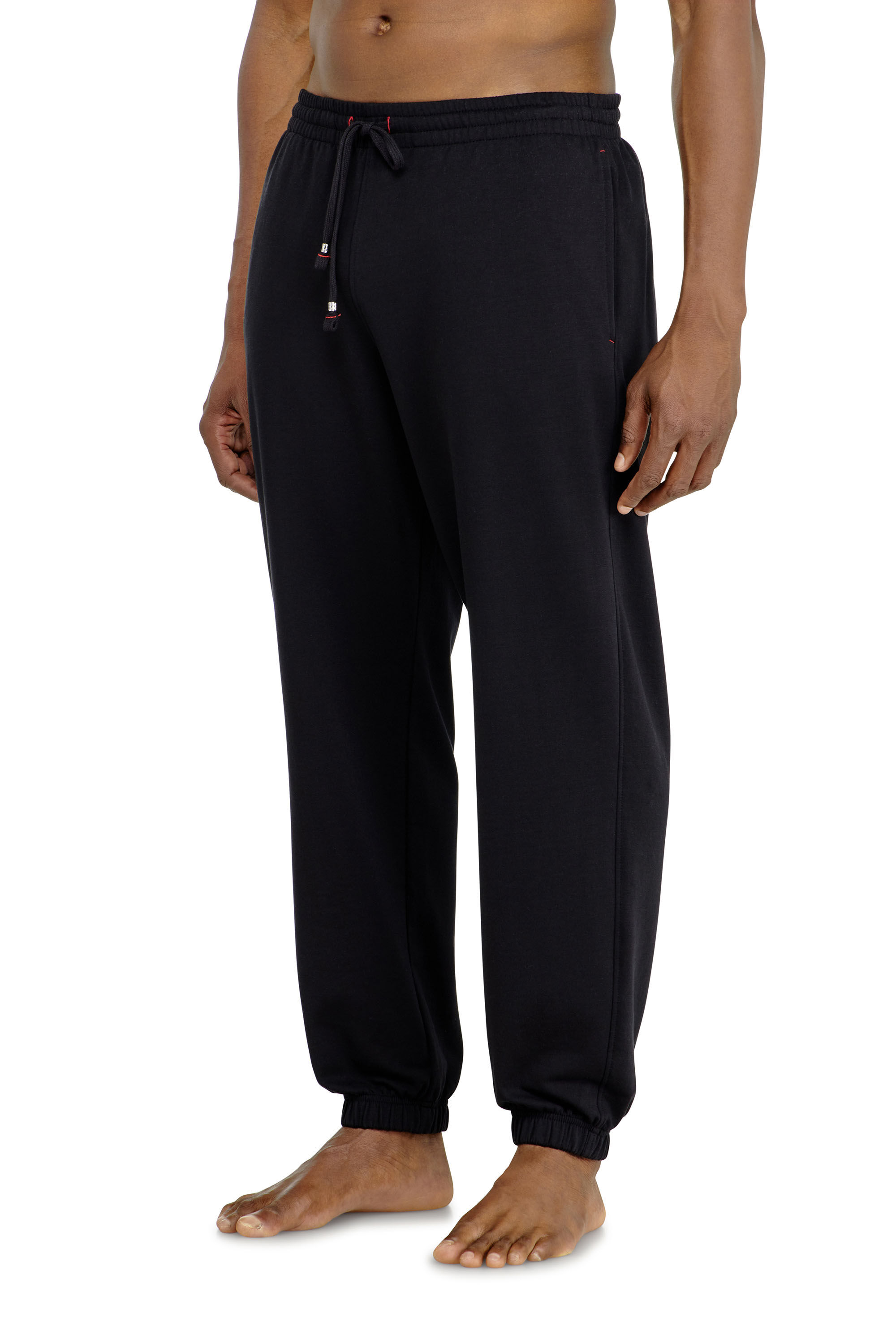 Diesel - LENNY-D-CORE, Man's Sweatpants in peached cotton blend in Black - 1