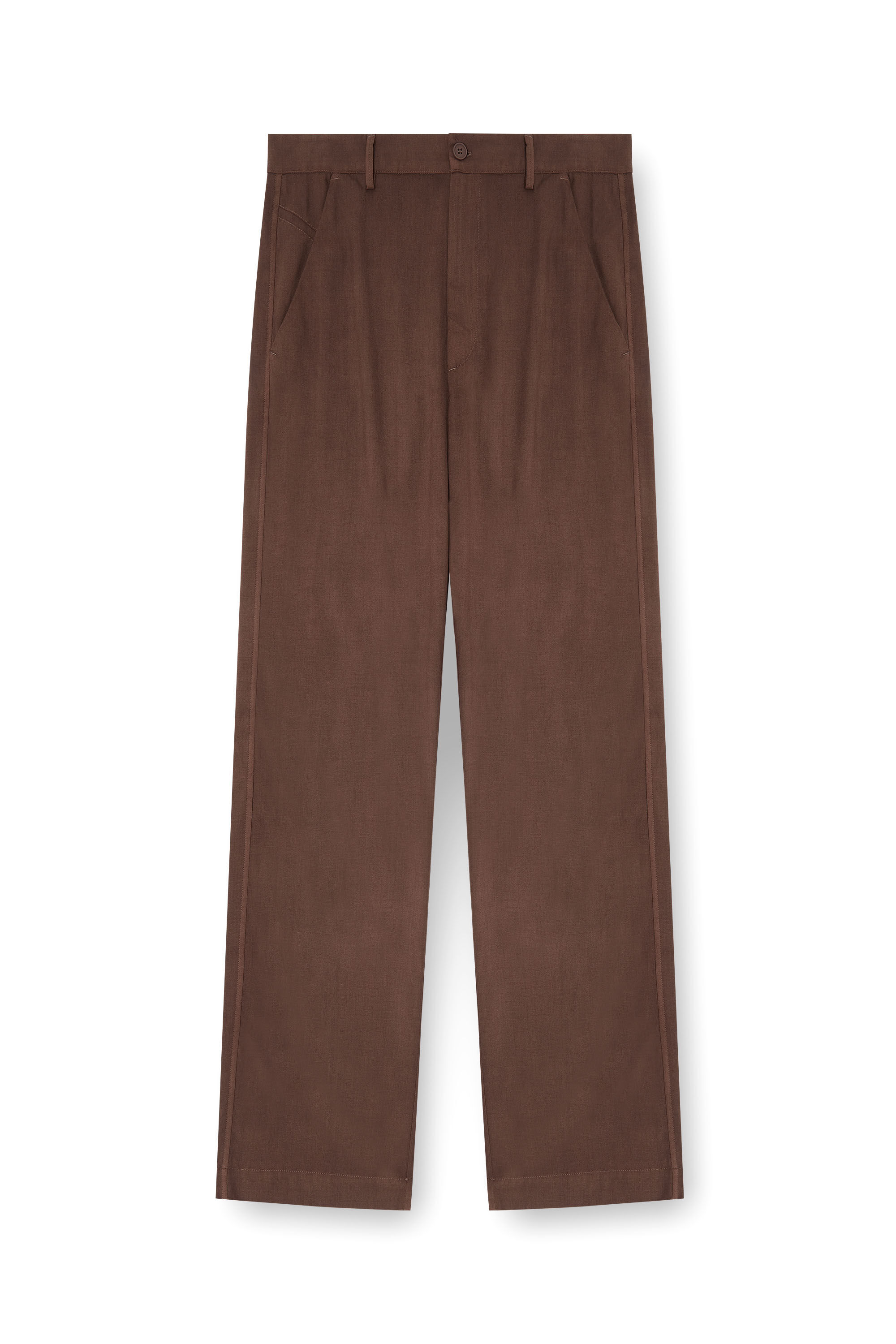  originals パンツ Dark Brown L Men's Chino pants in light stretch wool | Brown | Diesel KH