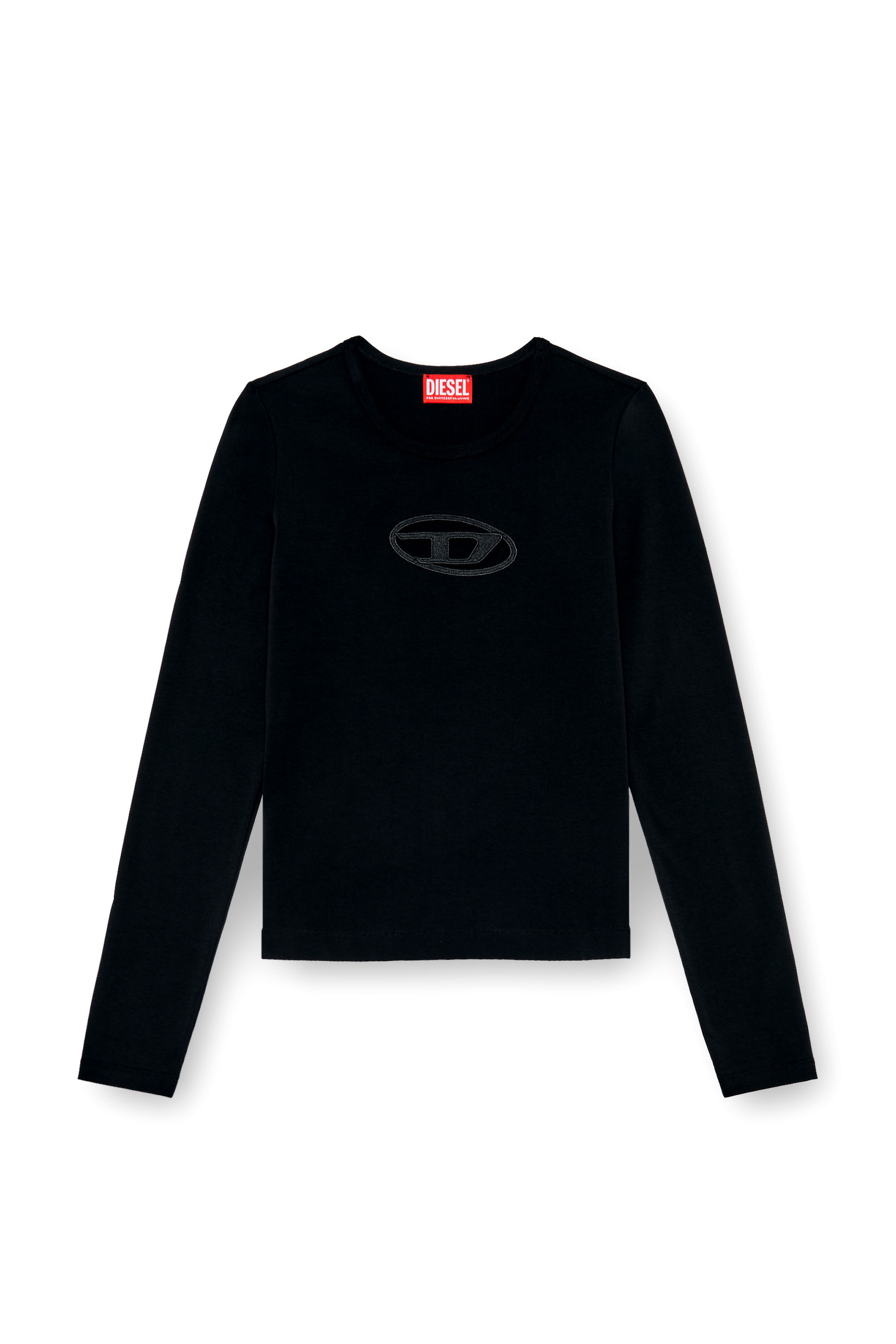 トップス DIESEL T-ANGIE XS T-ANGIE Woman: Cotton T-shirt with cut-out D logo | Diesel