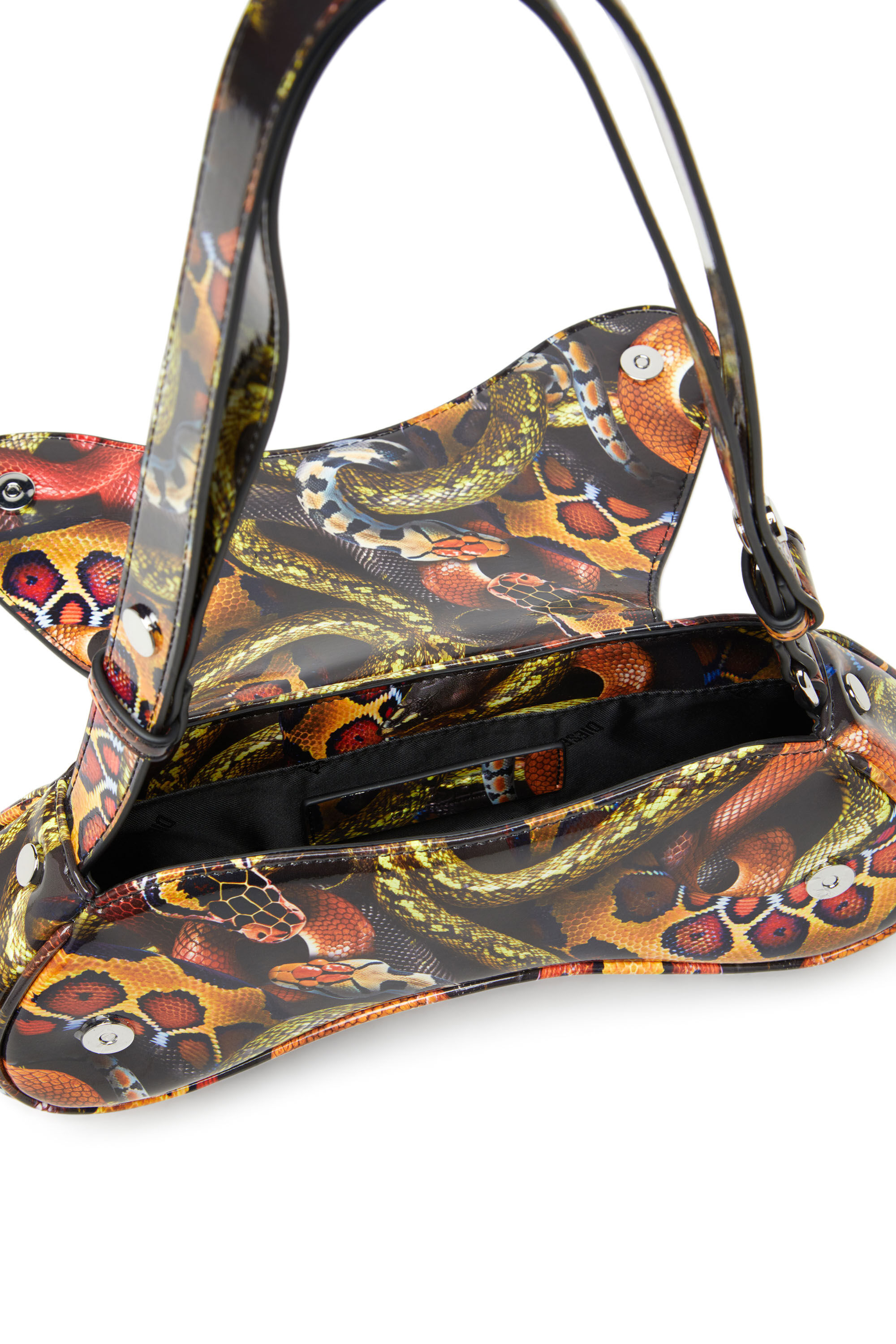 Diesel - CNY PLAY CROSSBODY, Woman's Shoulder bag with snake print in Multicolor - 5