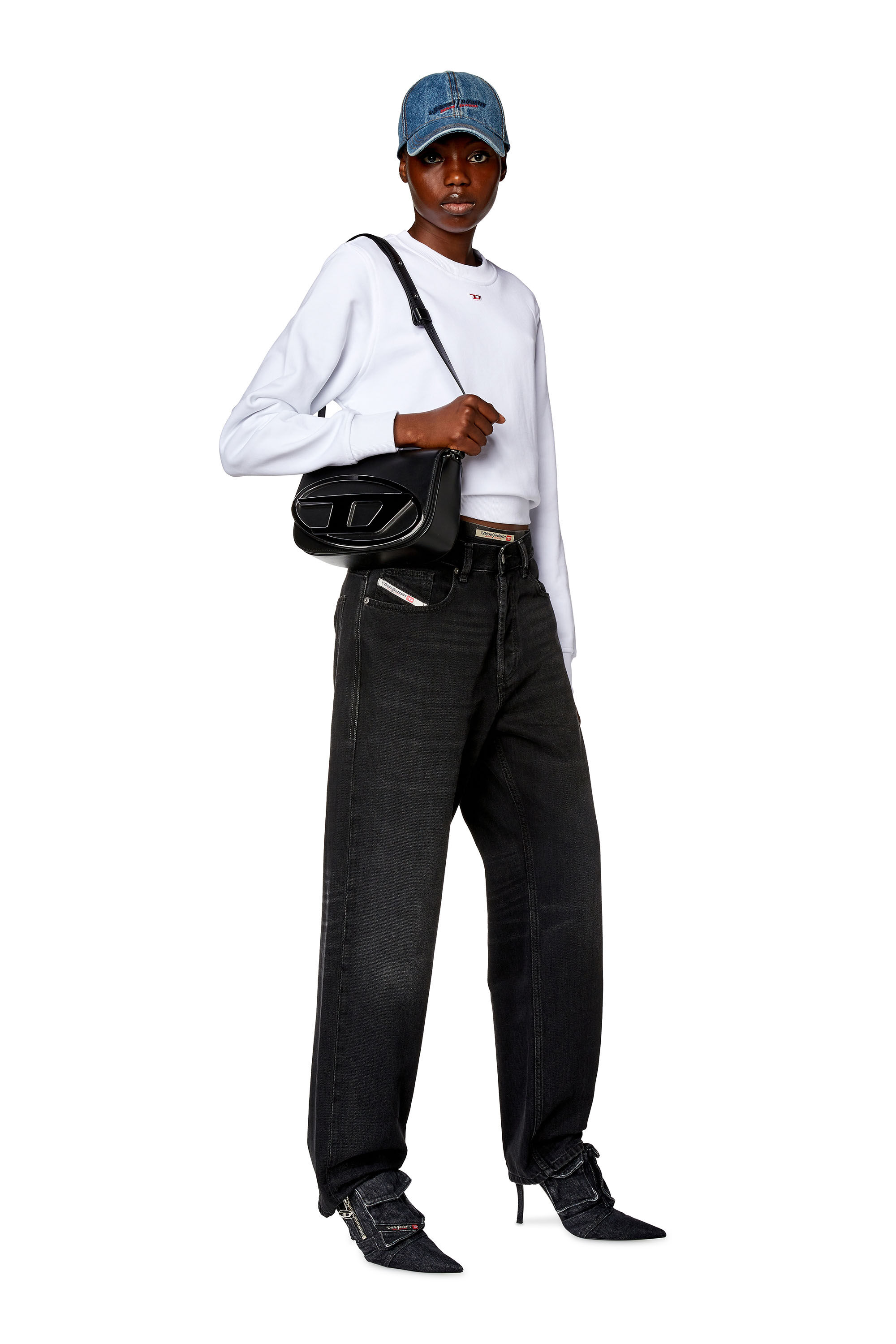 DIESEL | 1DR M SHOULDER BAG BLACK (CARRYOVER) バッグ Women's 1DR M-Iconic medium shoulder bag in leather | Black