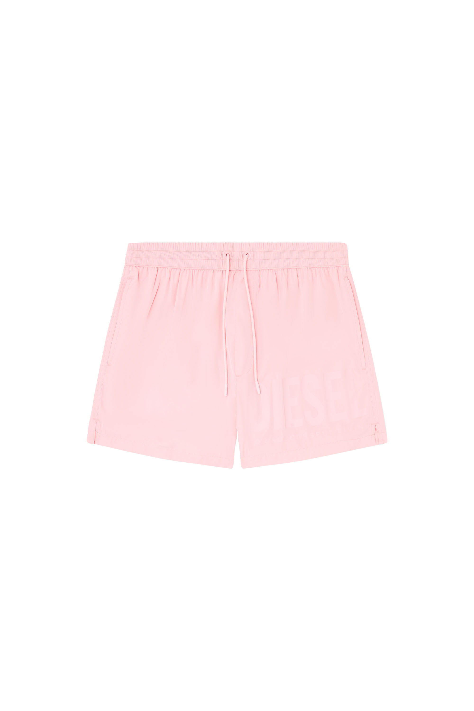 Diesel - MARIO-34-D-CORE, Man's Swim shorts with logo print in Pink - 1