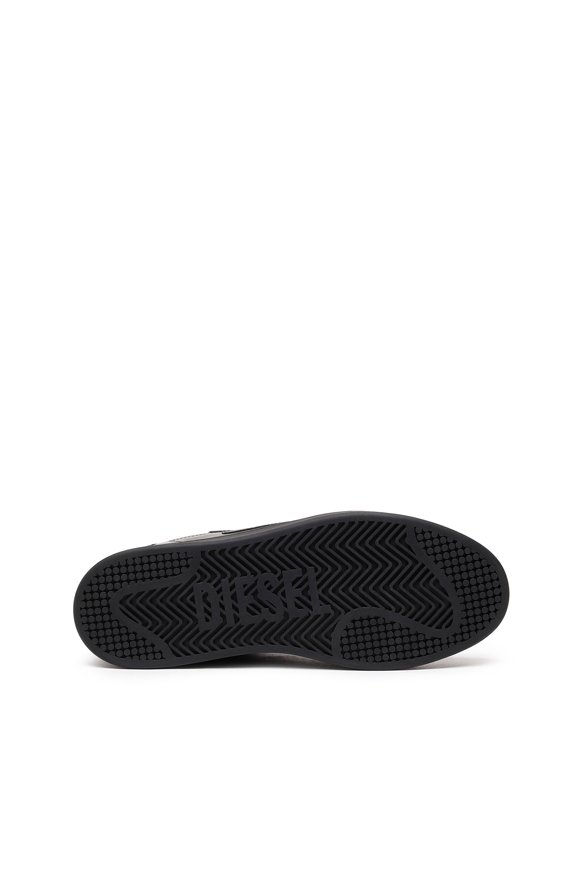 Diesel - S-ATHENE LOW, Man S-Athene Low-Low-top leather sneakers with D patch in Black - Image 4