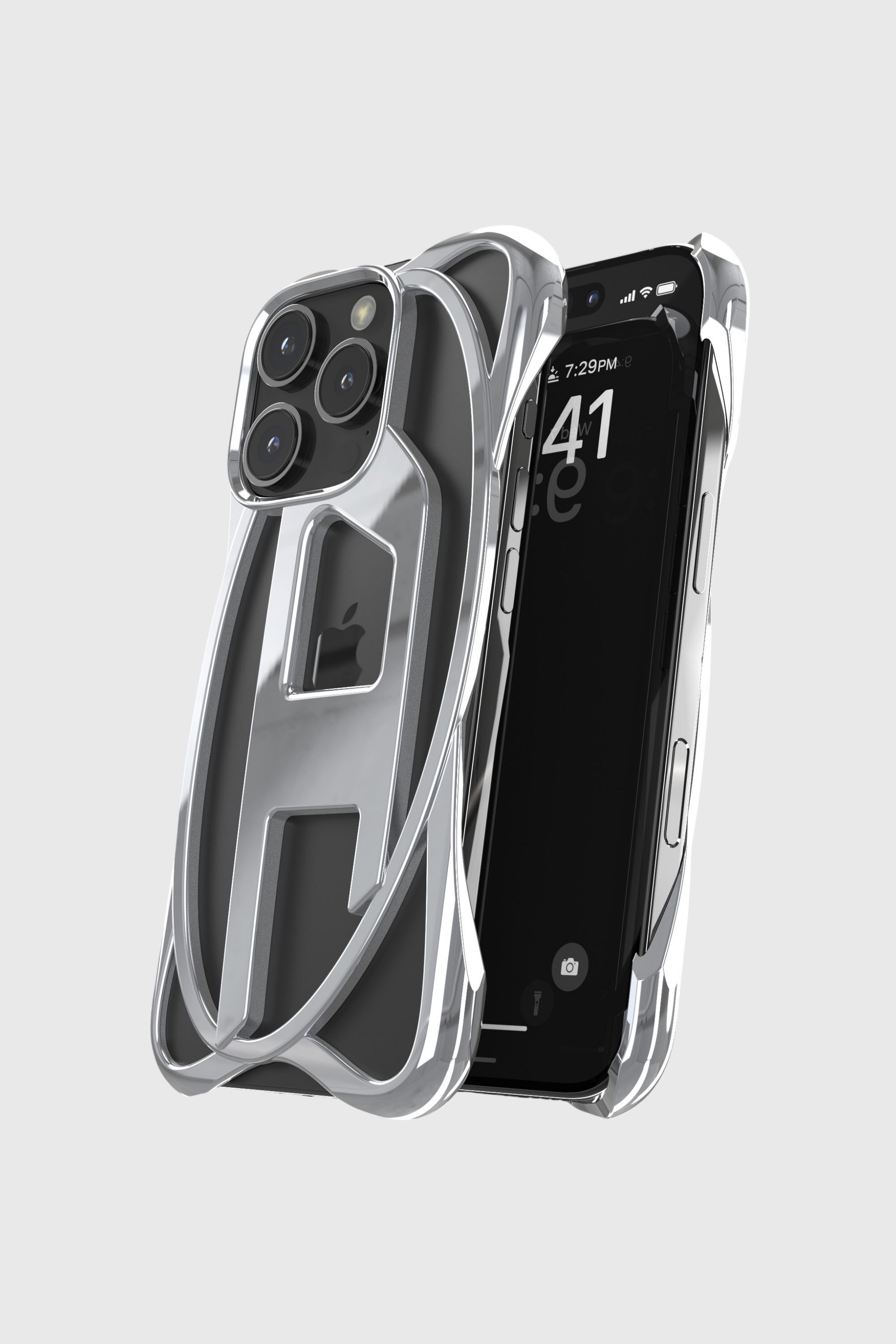 Diesel - 60267 CAGED D CASE, Unisex's Caged D Case iPhone 16 Pro in Grey - 4