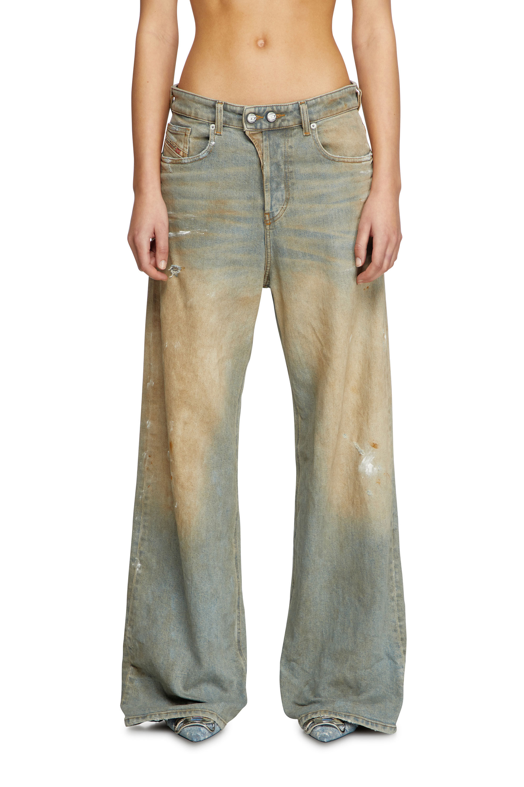 Diesel - Woman's Relaxed Jeans 1996 D-Sire 007Z4, Light Blue - 3