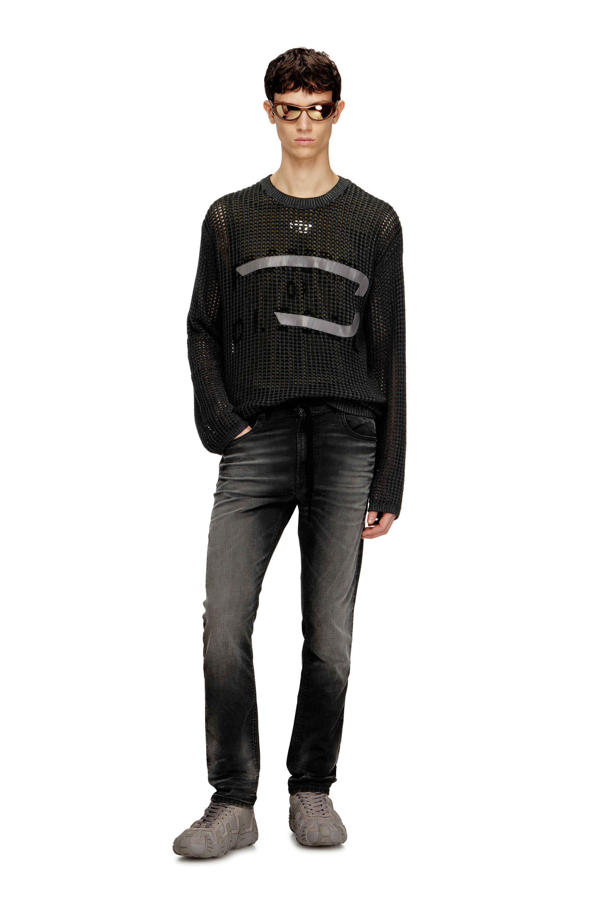 Diesel - Man's Regular 2032 D-Krooley Joggjeans&reg; 068UG, Black/Dark grey - 1