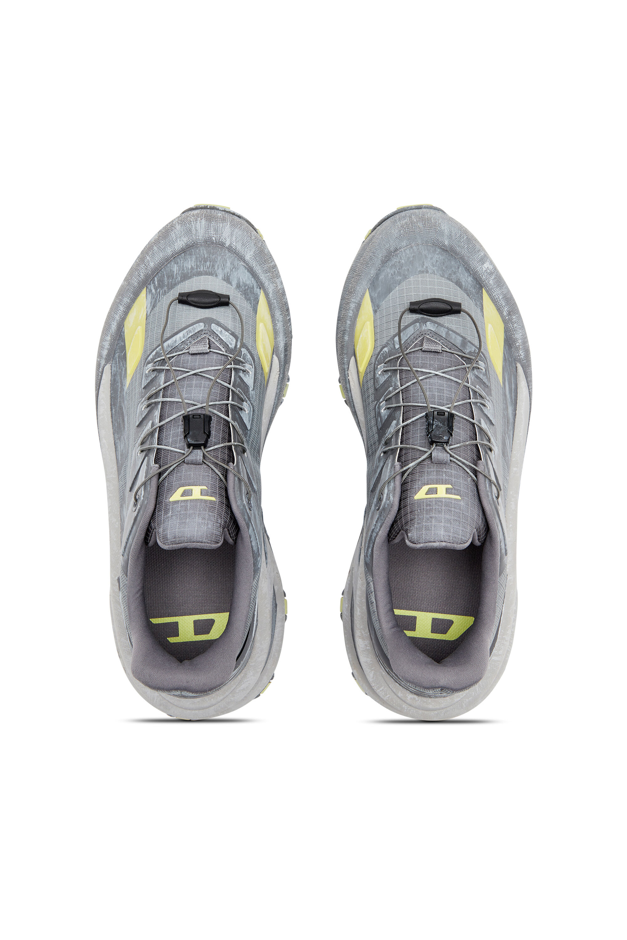 Diesel - D-CAGE RUNNER, Man's D-Cage Runner-Sneaker in Grey/Yellow - 4