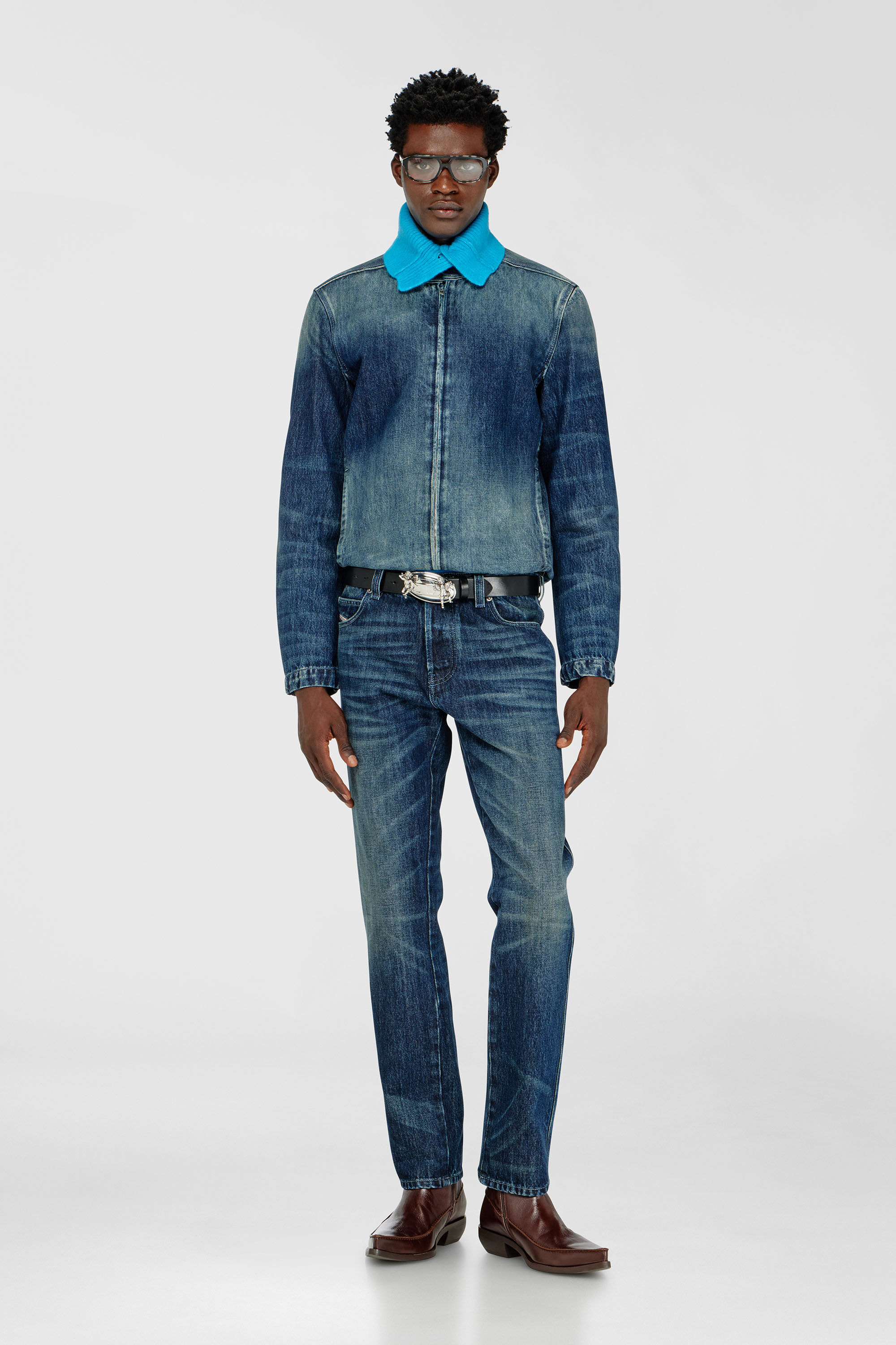 Diesel - D-GLORY-FSJ, Man's Jeans - in Medium blue - 1