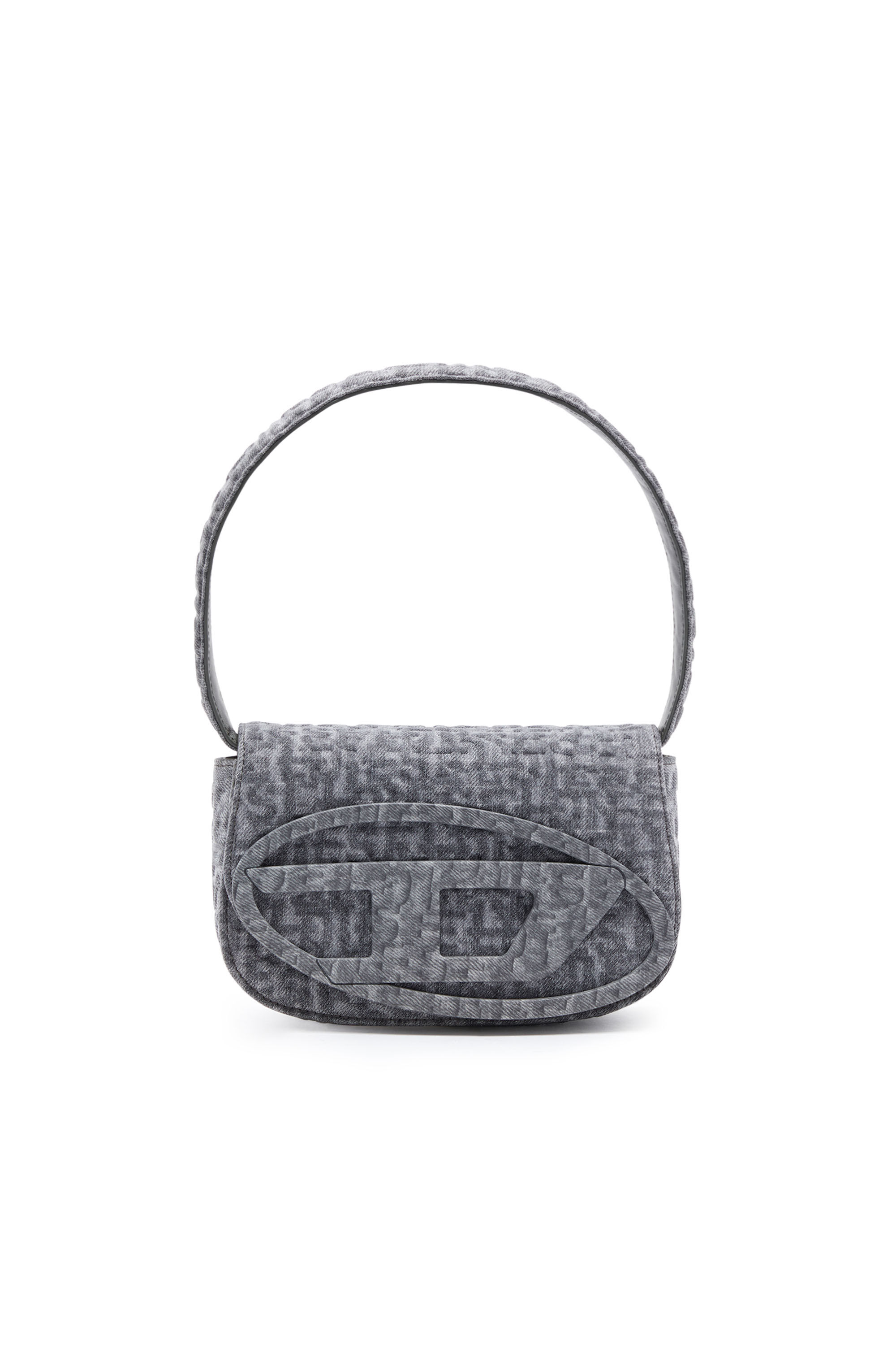 Diesel - 1DR, Woman 1DR - Iconic shoulder bag in monogram denim in Grey - Image 1