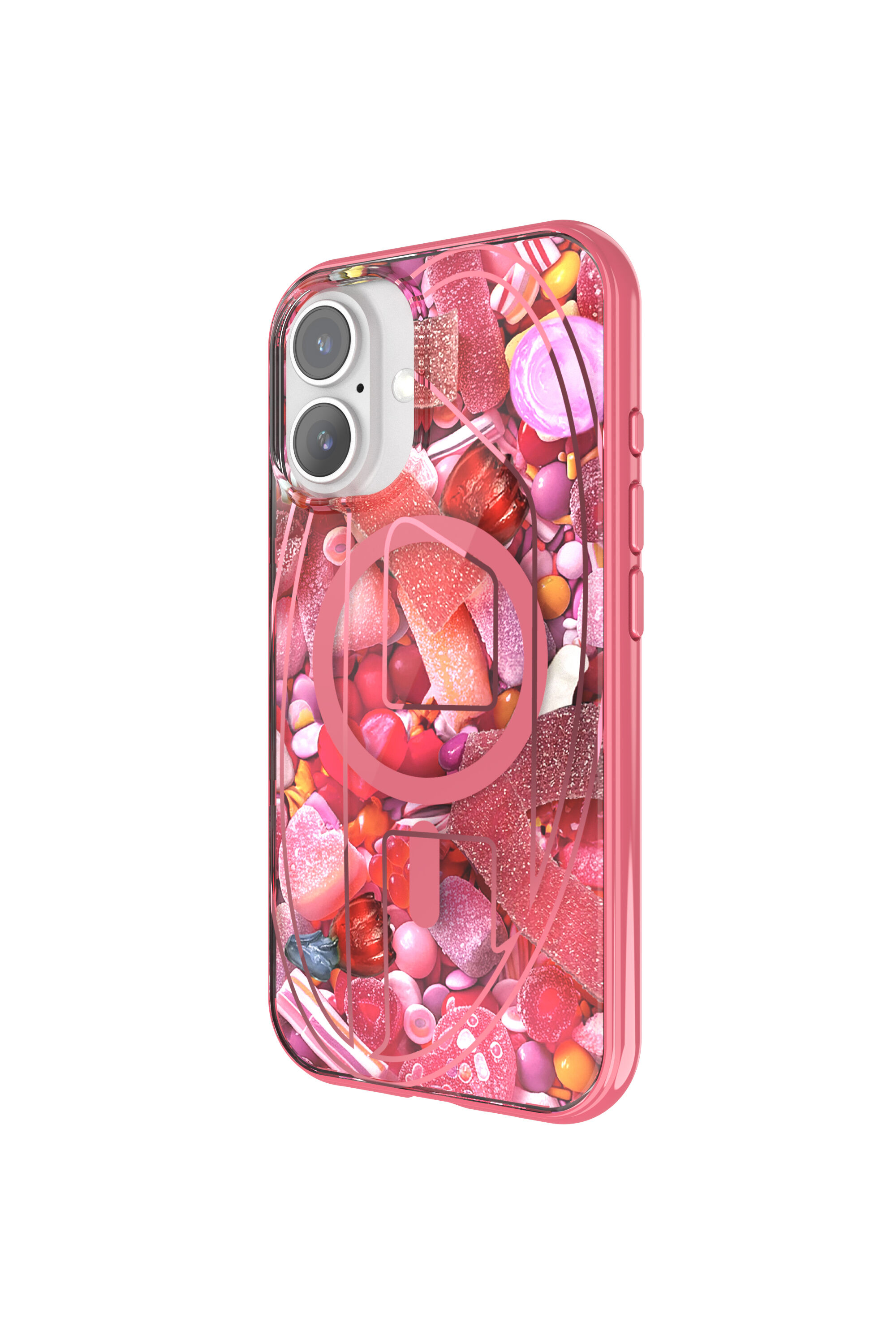Women's Oval D Case with Magsafe iPhone 16 | Pink | Diesel {{Country}}