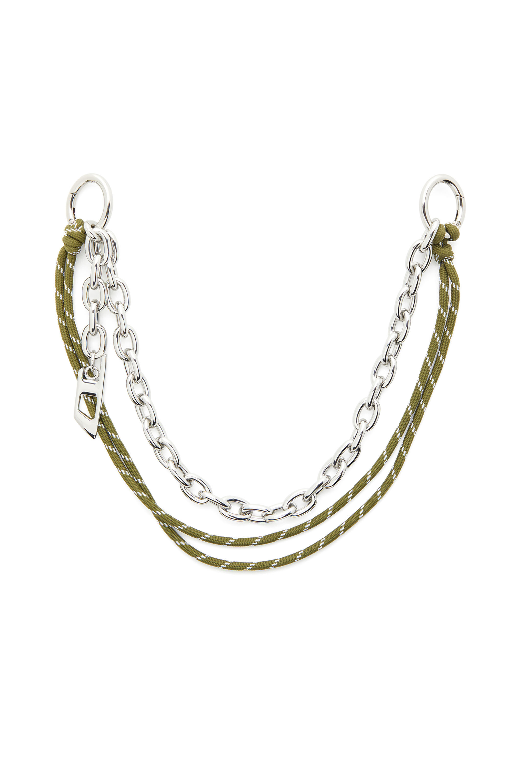 Diesel - CHAIN-D L, Unisex's Charm in chain and rope in Silver/Green - 1