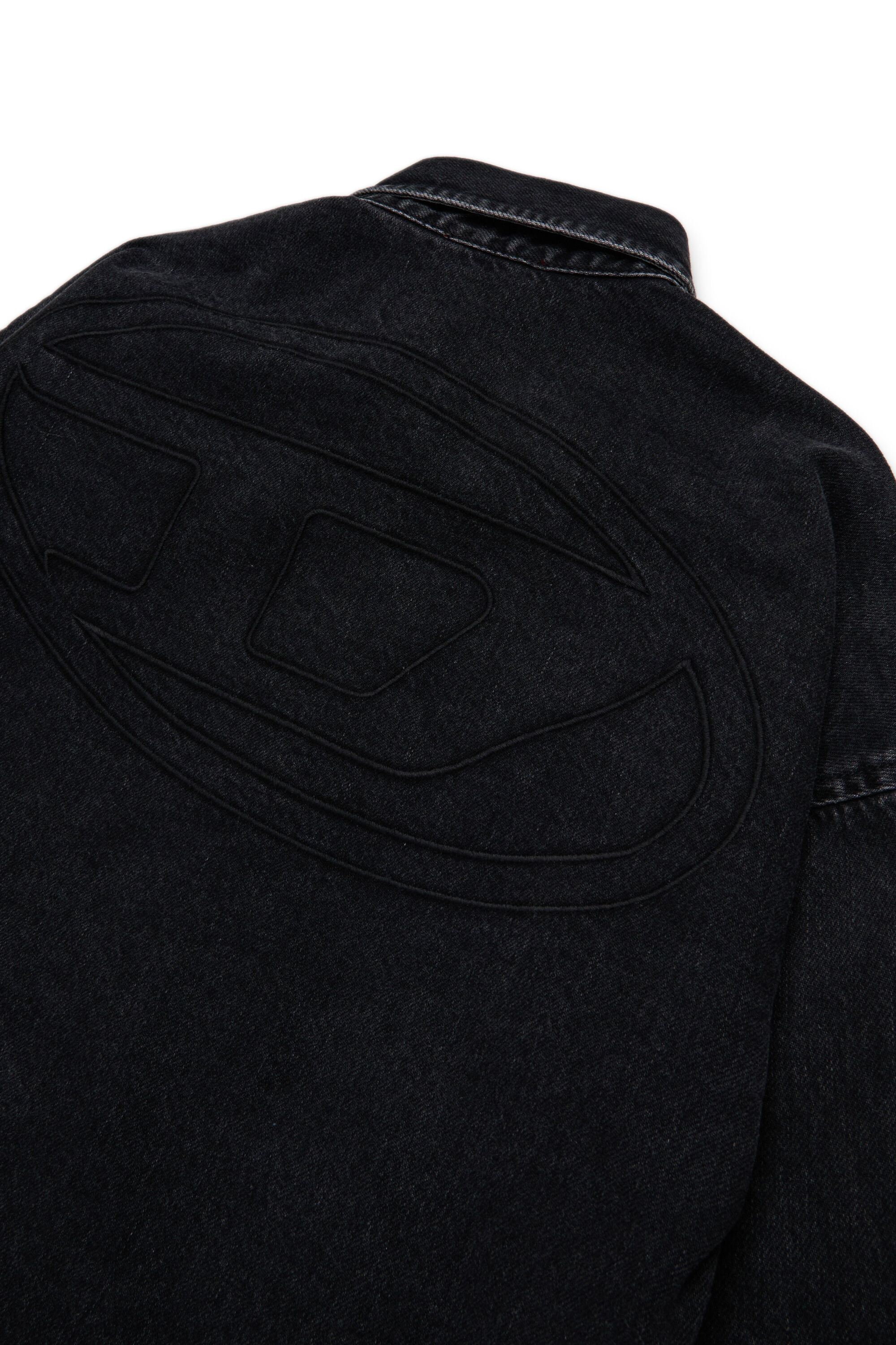 Diesel - CKAMA, Man's Cotton shirt with logo on the back in Black/Dark grey - 3