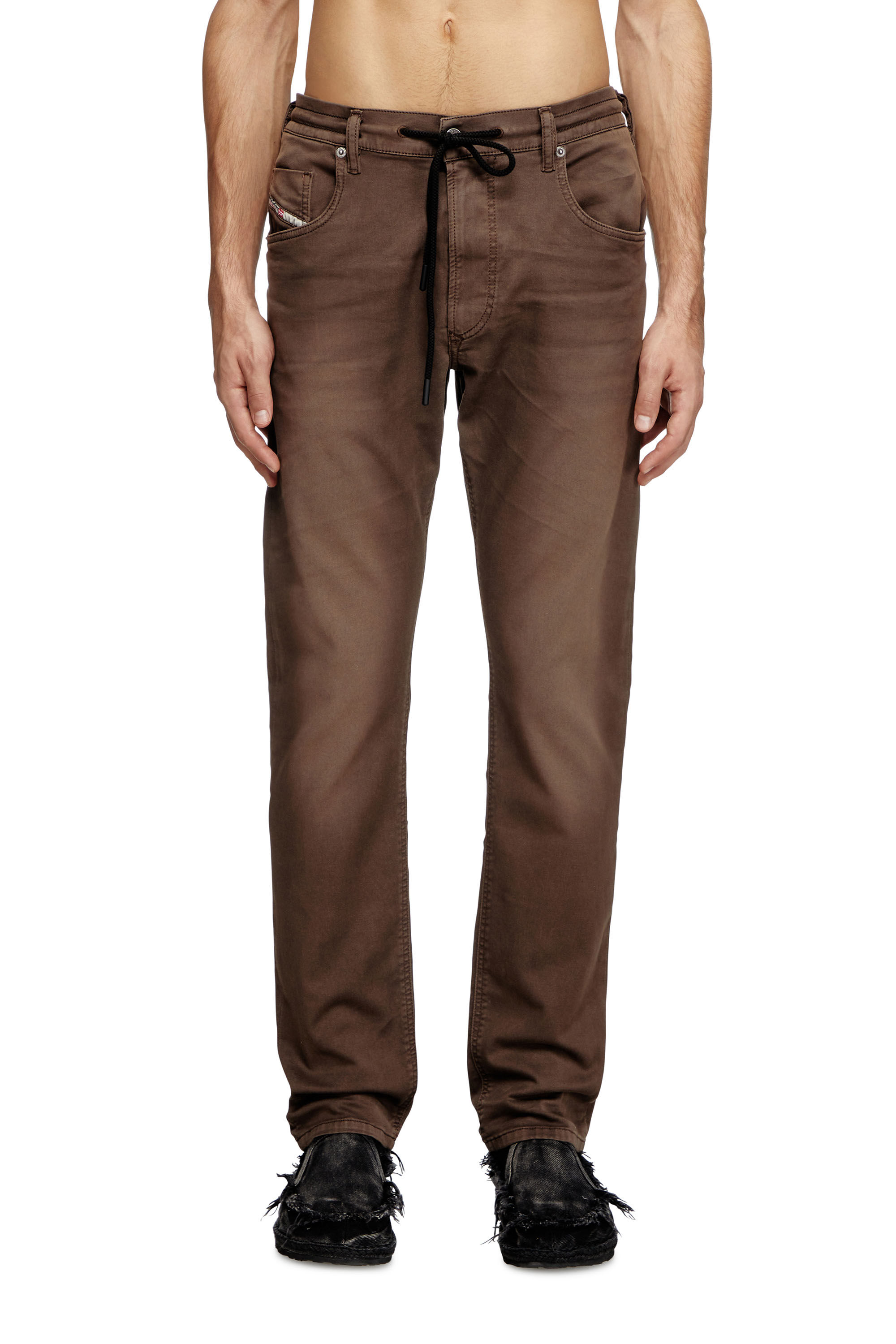 Men's Regular Jeans | Brown | Diesel 2032 D-Krooley Joggjeans®