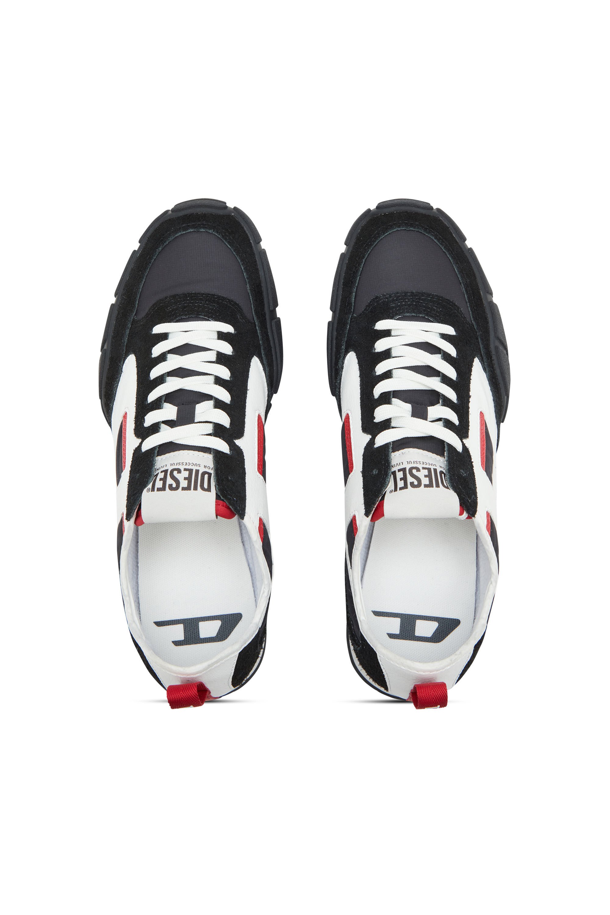 Diesel - S-PAGODHA LOW, Man's Sneakers in leather, suede and ripstop in null - 4