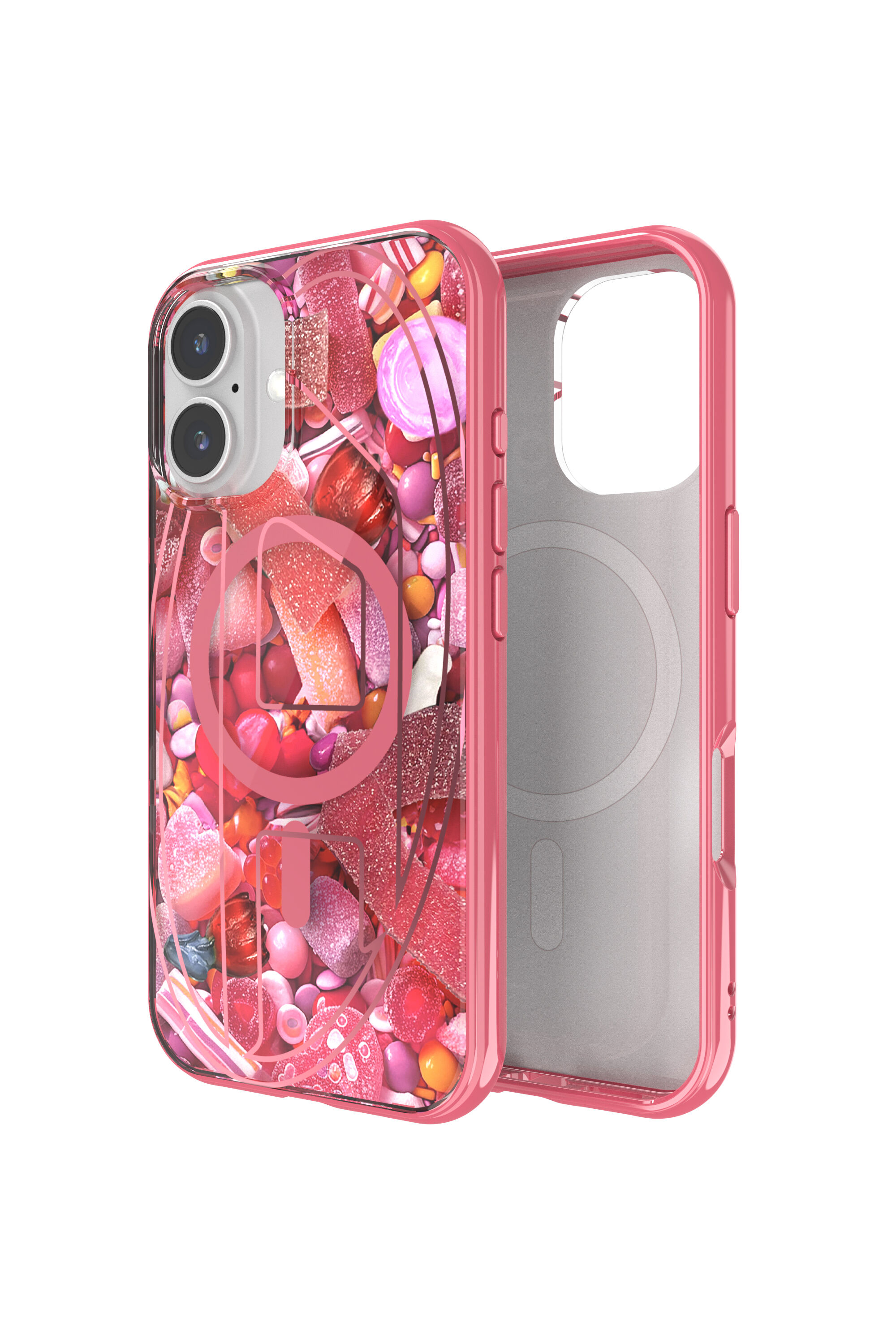 Women's Oval D Case with Magsafe iPhone 16 | Pink | Diesel {{Country}}