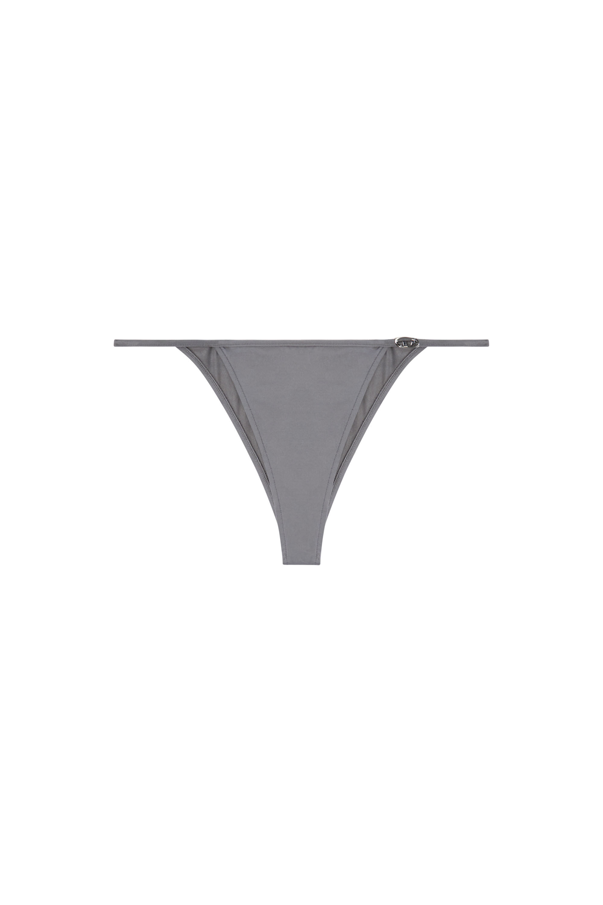 Diesel - EBBI-DNM, Woman's High-leg briefs with Oval D detail in Grey - 2