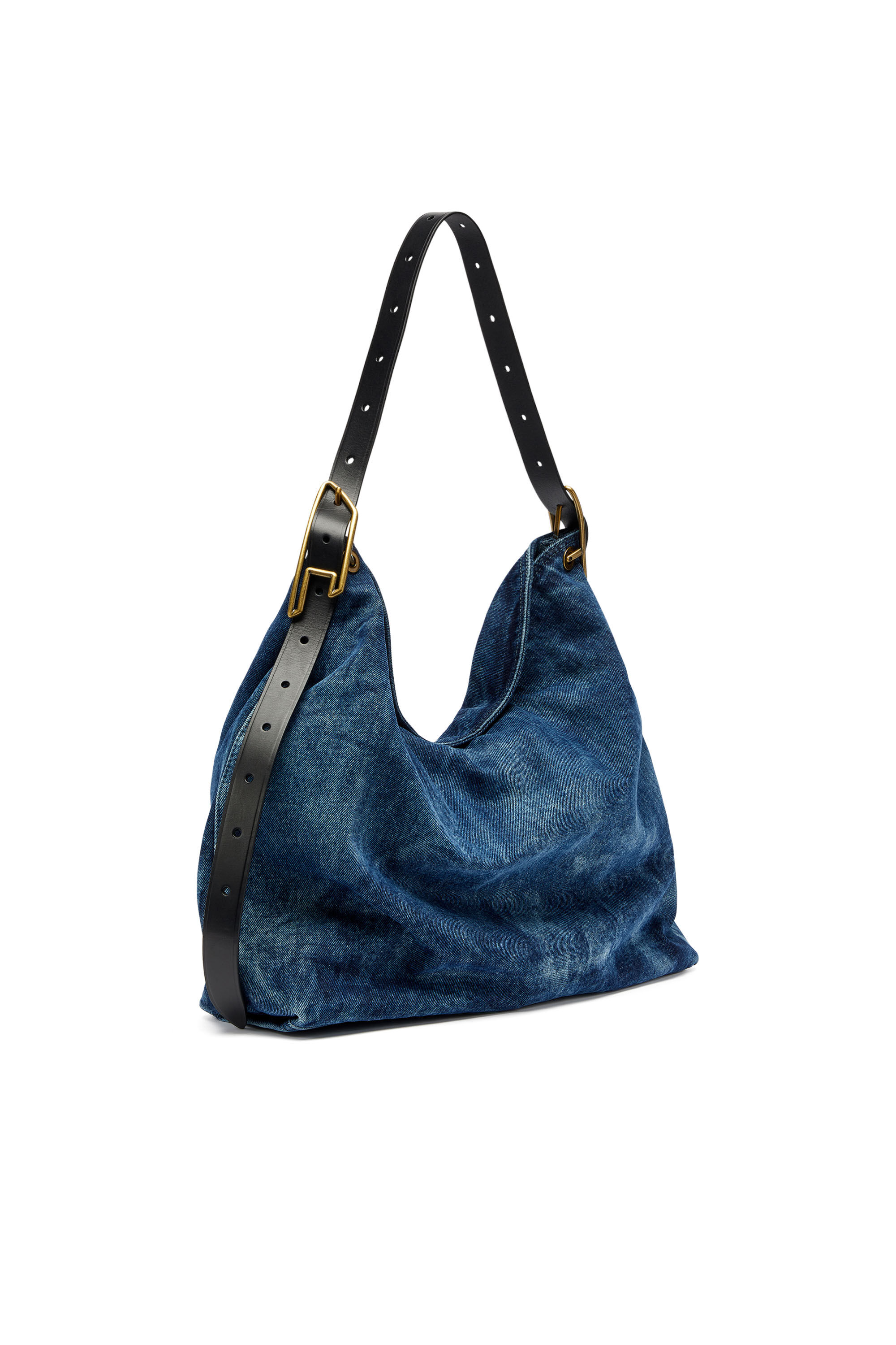 Women's D-Line-Denim hobo bag | Blue | Diesel {{Country}}