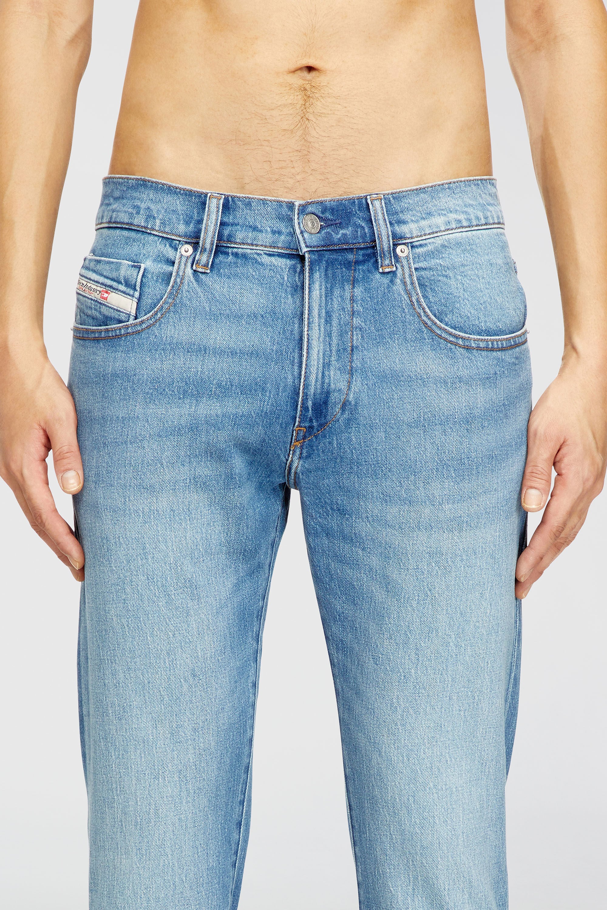 Diesel - Man's Slim Jeans 2019 D-Strukt 0ADBK, Light Blue - 5
