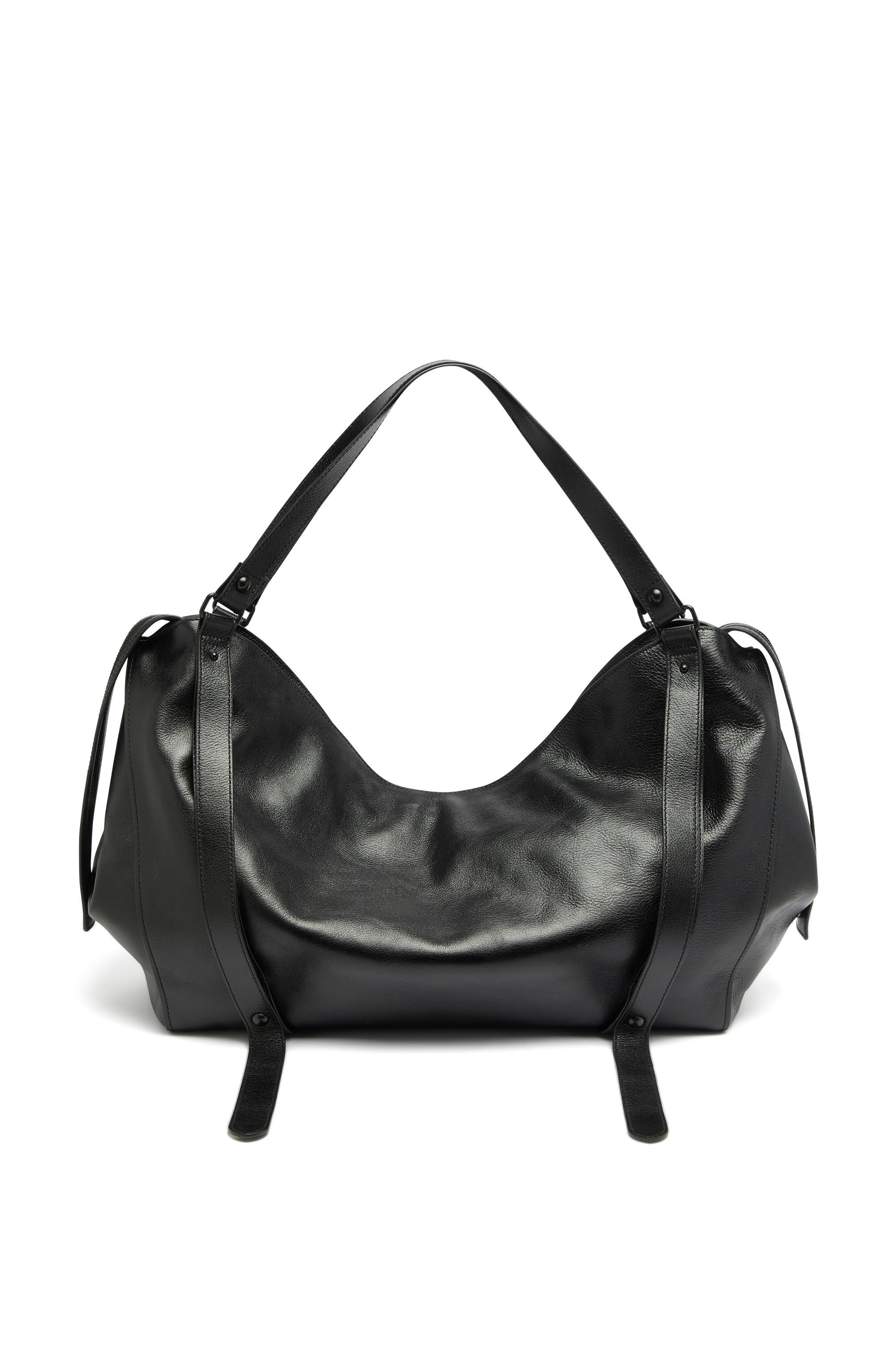 Diesel - D-ONE DUFFLE 48H, Unisex's D-One-Duffle bag in leather in Black - 3